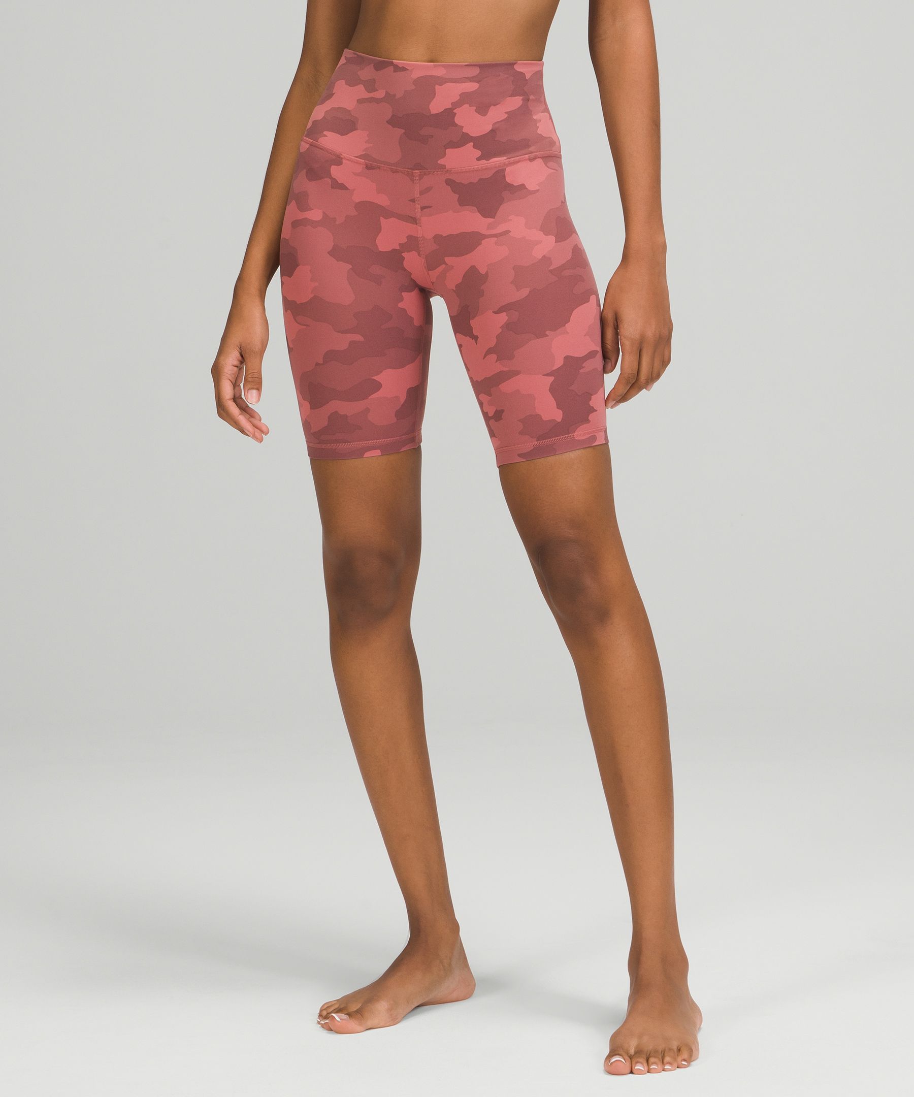 Lululemon pink hot sale camo shorts