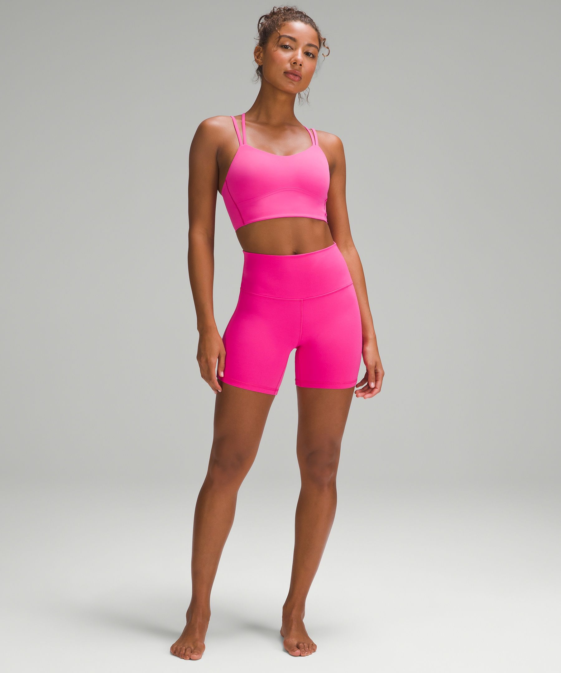 A Bright Lululemon Workout Outfit: Pink Speed Shorts! - Agent Athletica