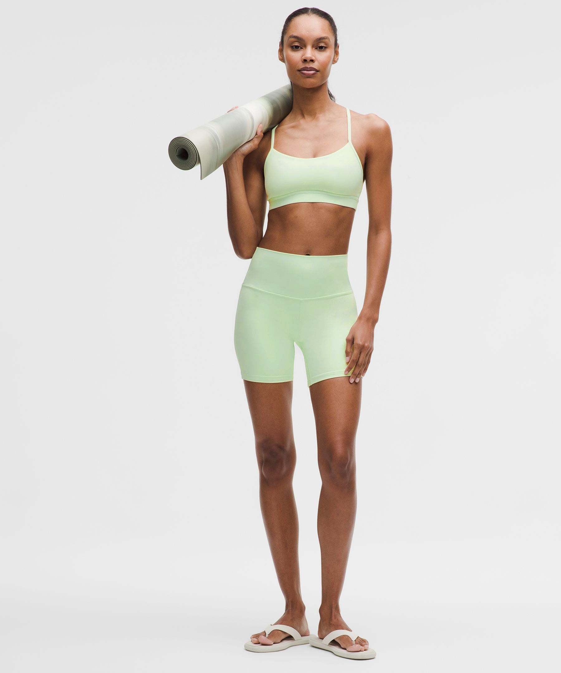 lululemon – Women’s Align High-Rise Shorts – 6″ – Color Green/Pastel – Size 4