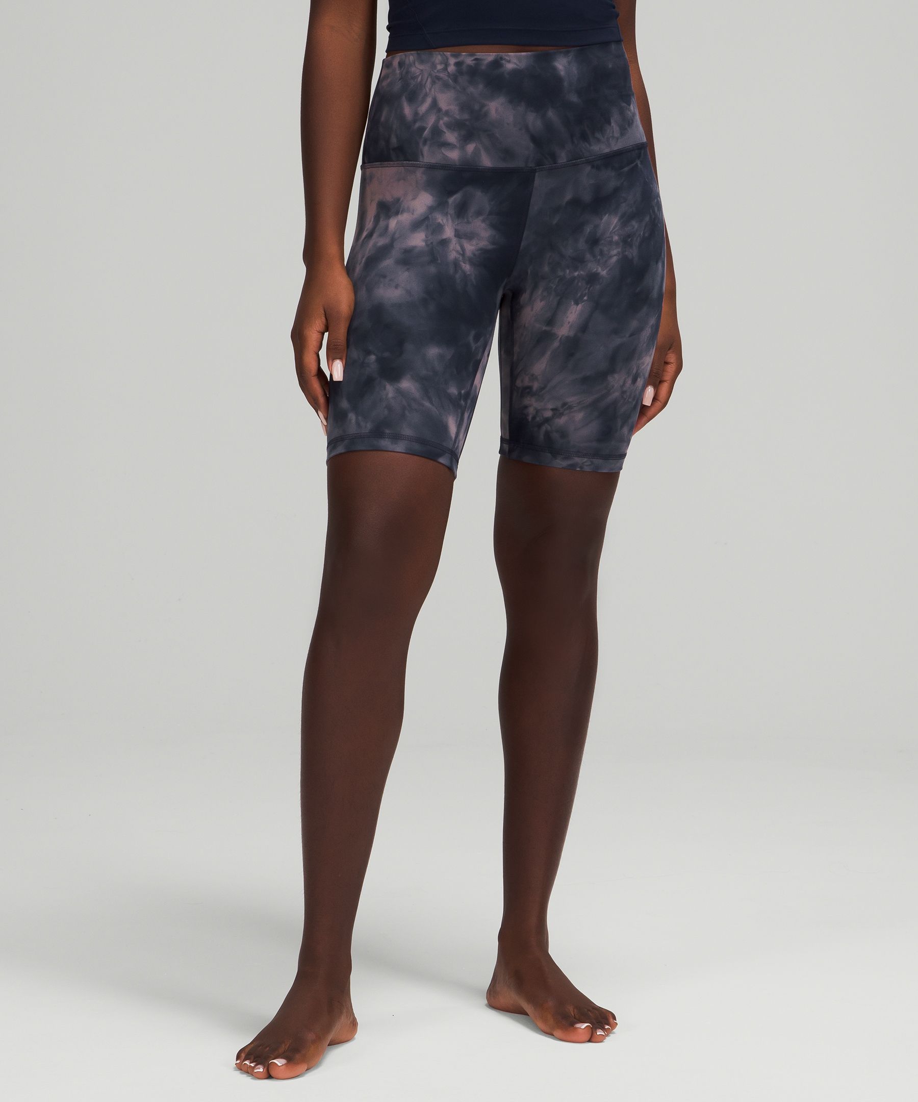 Lululemon Align™ High-rise Shorts 8" In Diamond Dye Lunar Rock True Navy