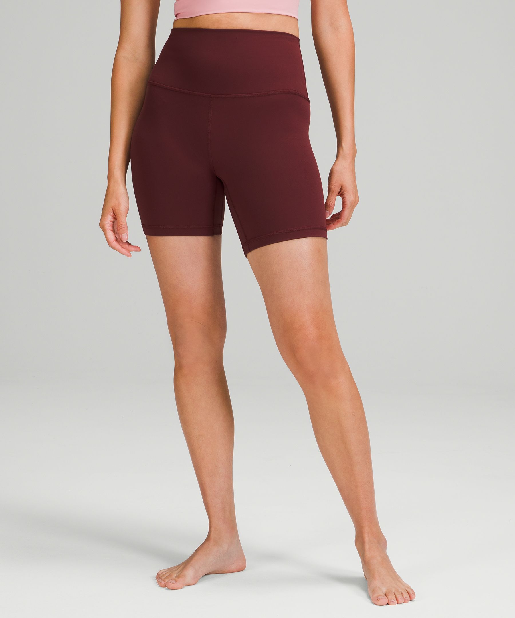 Lululemon Align™ High-rise Shorts 6" In Red Merlot