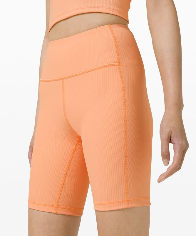 Ribbed Contoured High-Rise Short 8"
