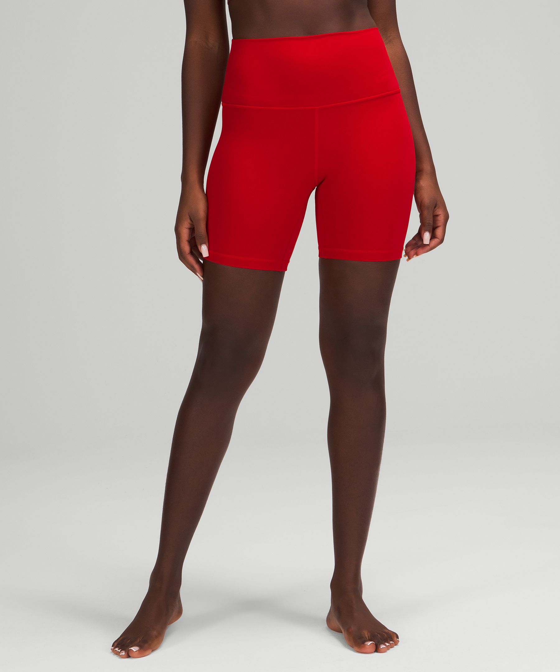Lululemon Fast And Free High-rise Shorts 6 In Dark Red