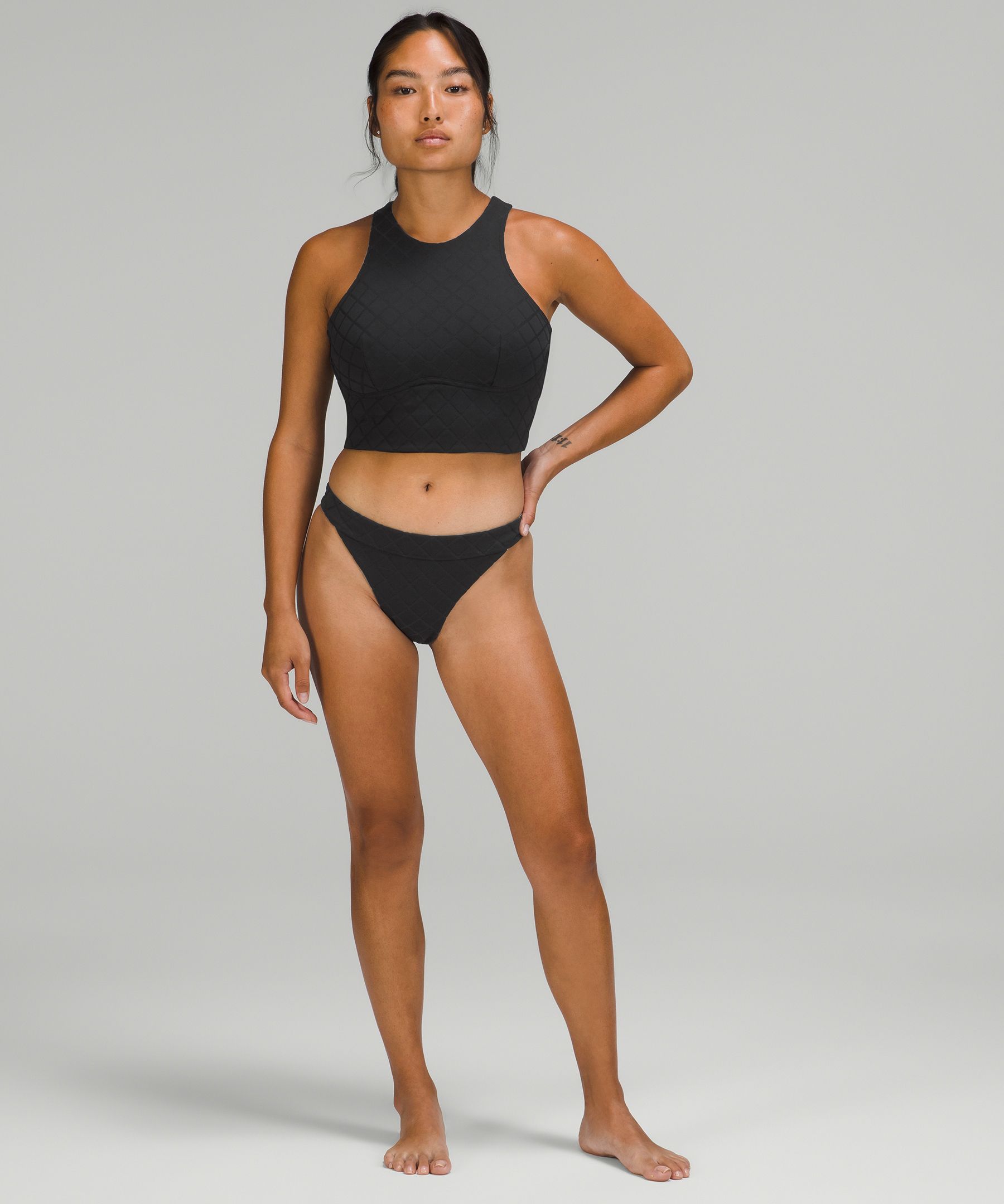 Diamond Grid Skimpy-Fit Swim Bottoms