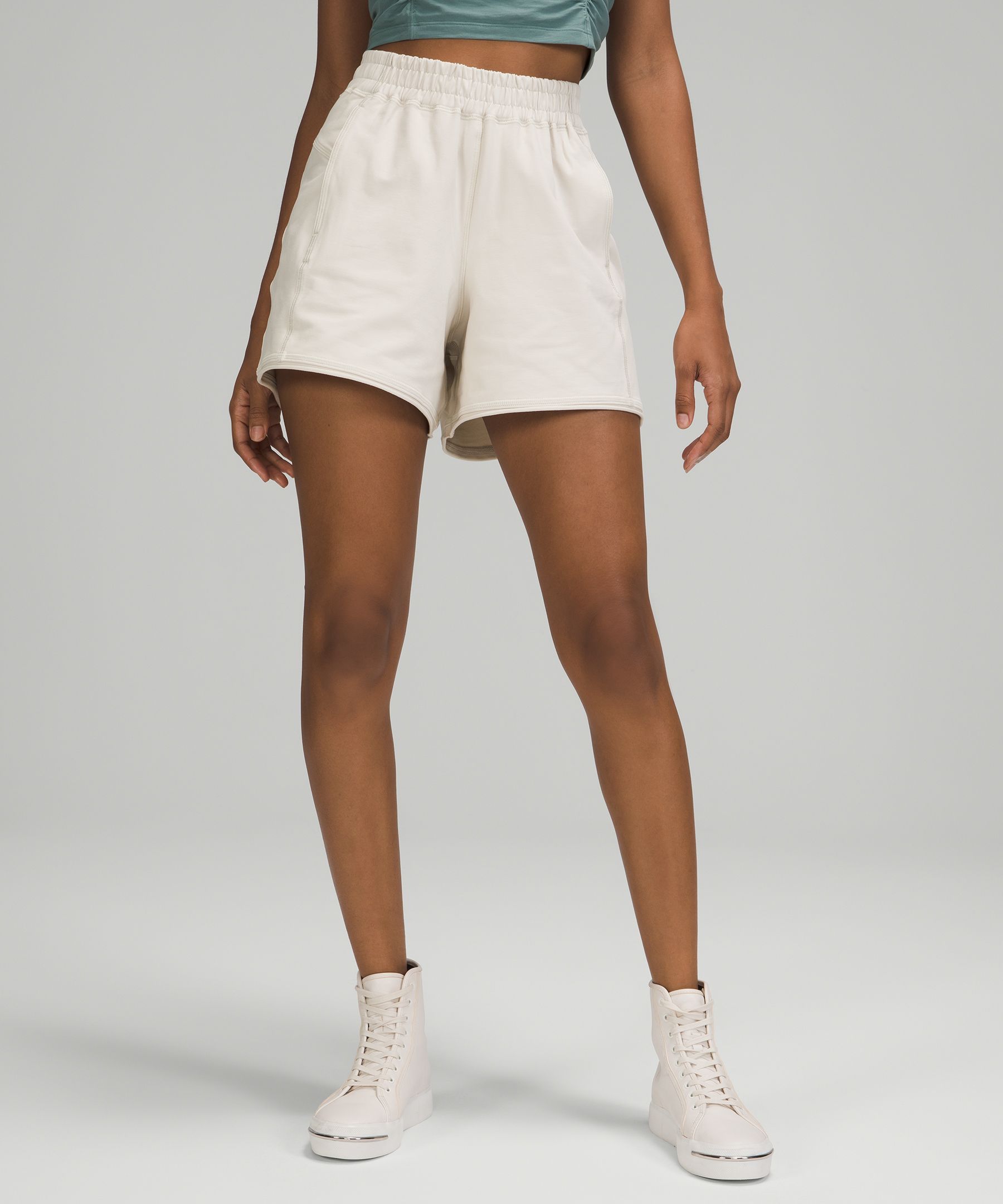 lululemon athletica, Shorts, Lululemon Softstreme Highrise Short 4 In  White Opal