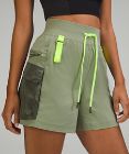 Pantalones cortos de senderismo de talle alto y estilo cargo con múltiples bolsillos, 13 cm
