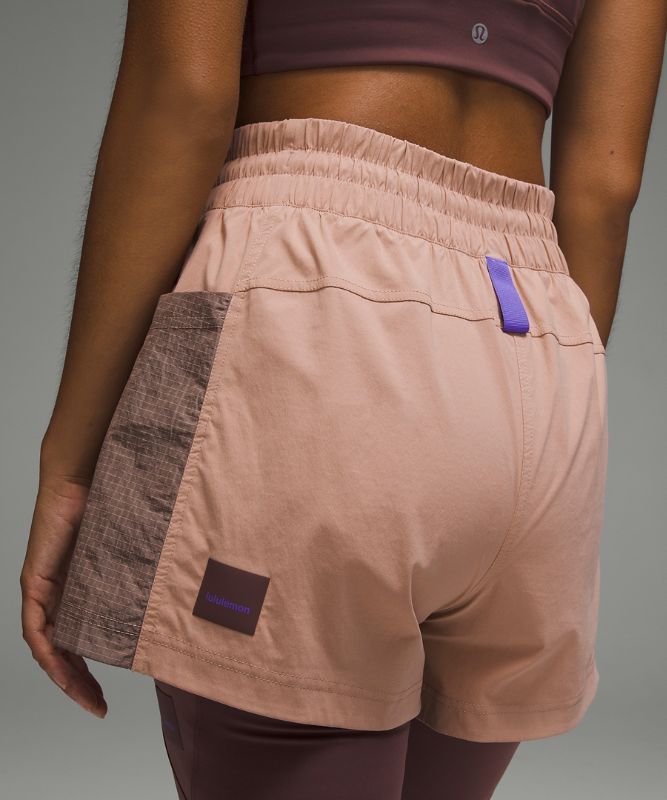 Pantalones cortos de senderismo de talle alto con bolsillos de fácil acceso, 10 cm