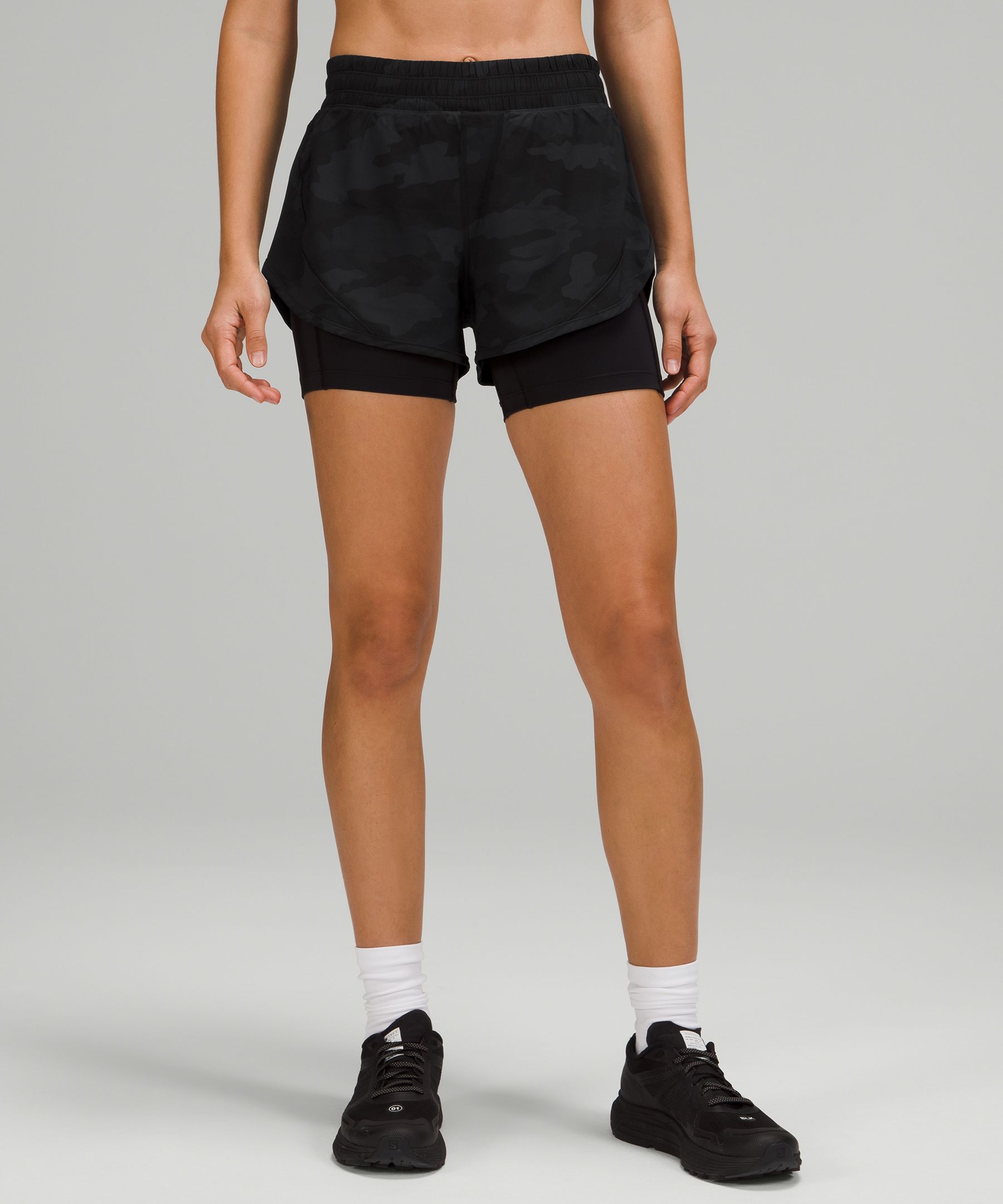 Lululemon Athletica LULULEMON Tracker Short V 4 inch (Black, 4, Numeric_4)  at  Women's Clothing store