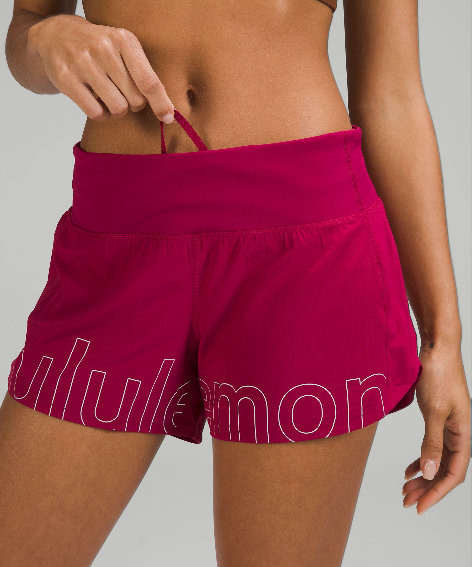 Lululemon Speed Up Mid-Rise Lined Short 4" *Graphic. 4