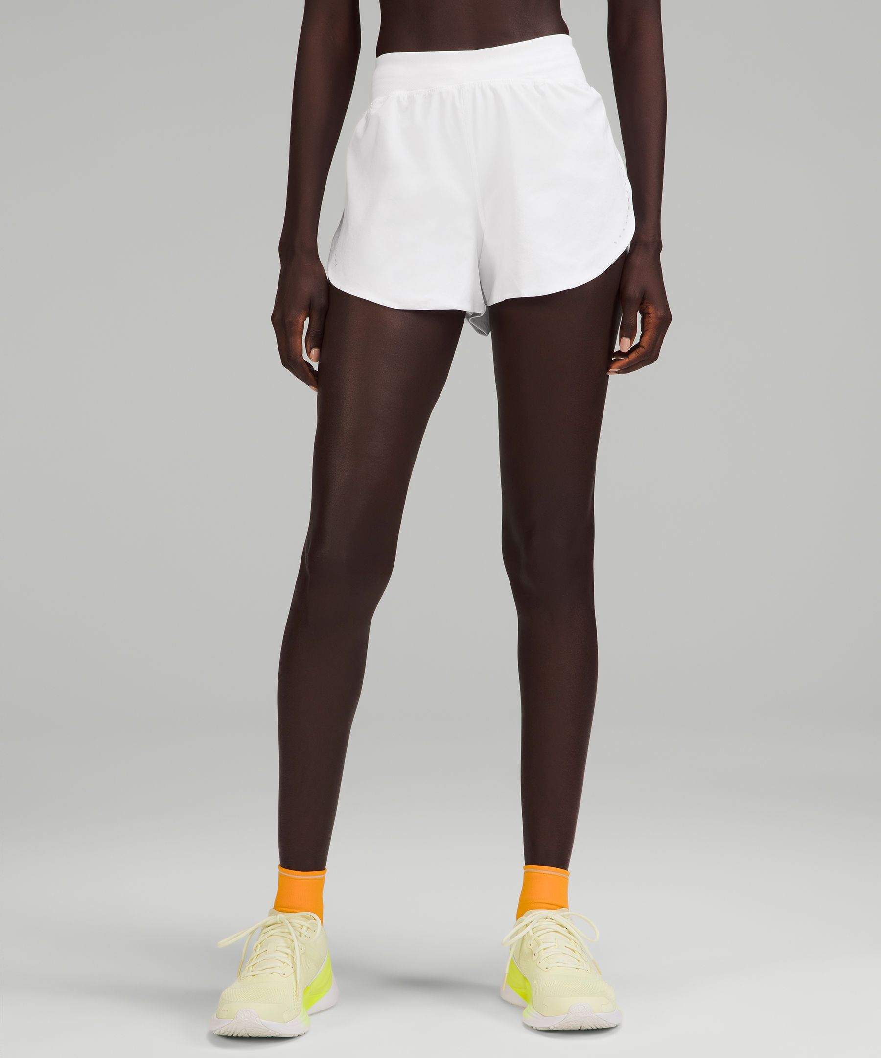 Lululemon Find Your Pace High-rise Lined Shorts 3" In White