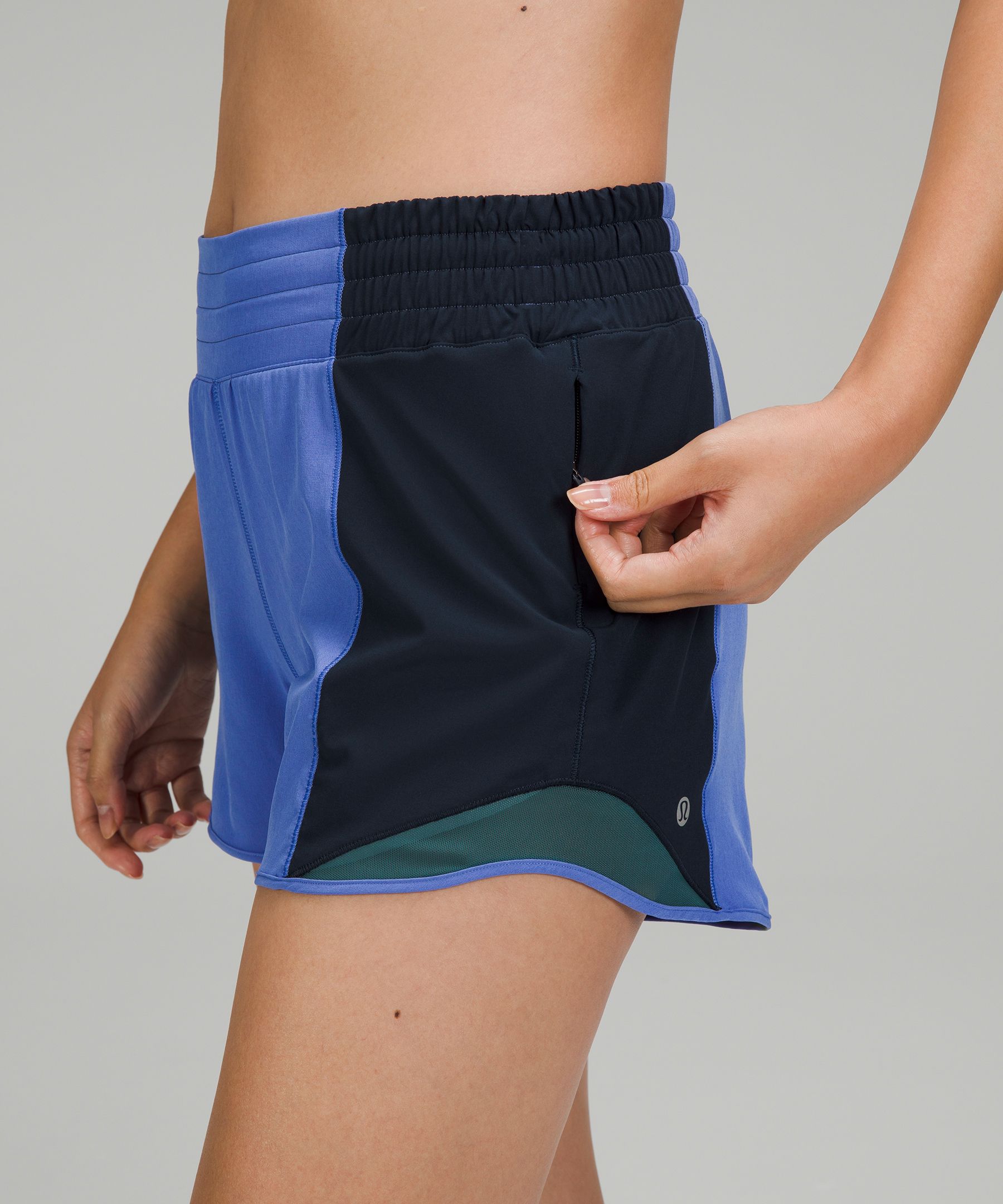 High Rise Shorts with Blocking main image 0