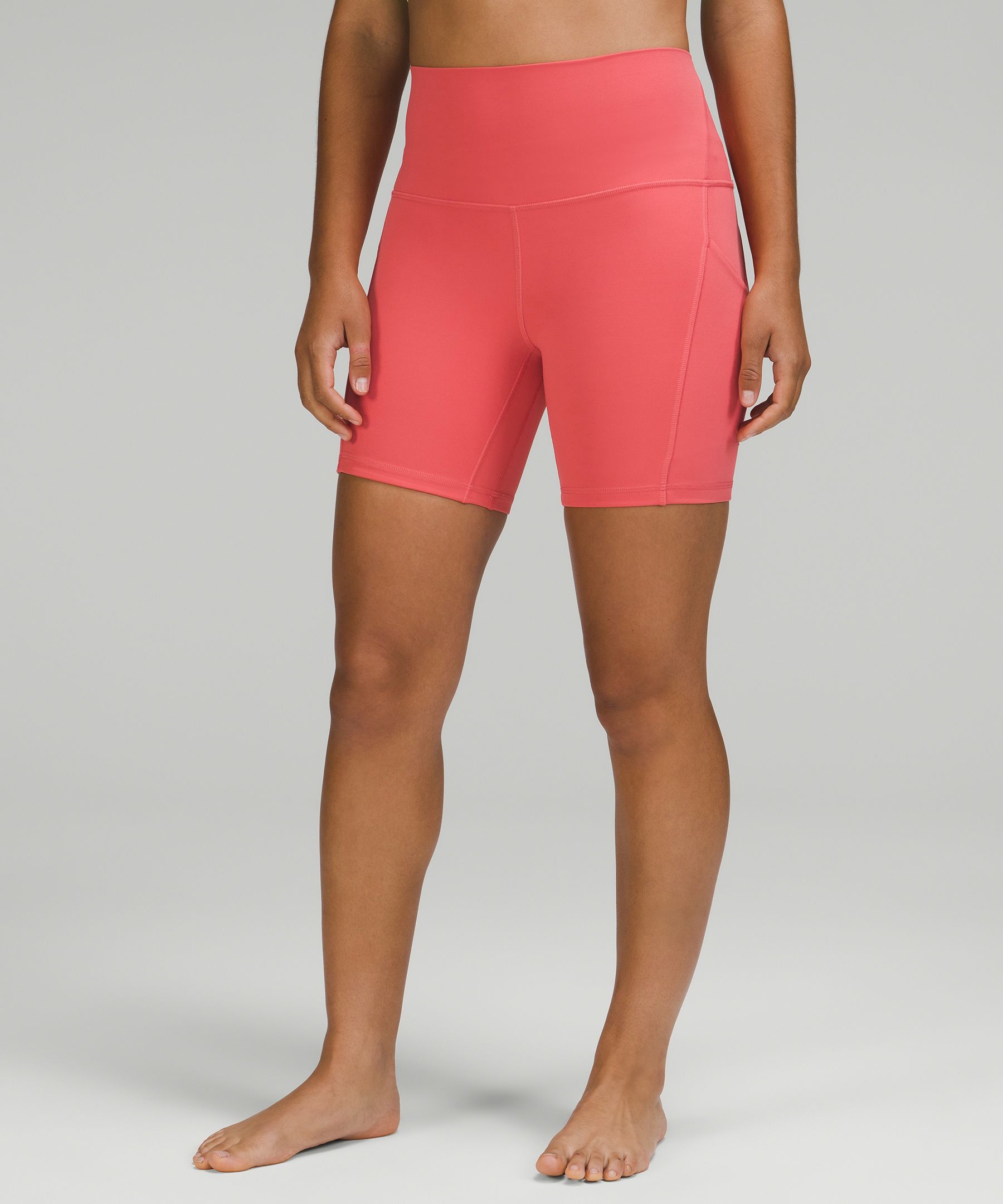 Lululemon Align™ High-rise Shorts With Pockets 6" In Pale Raspberry