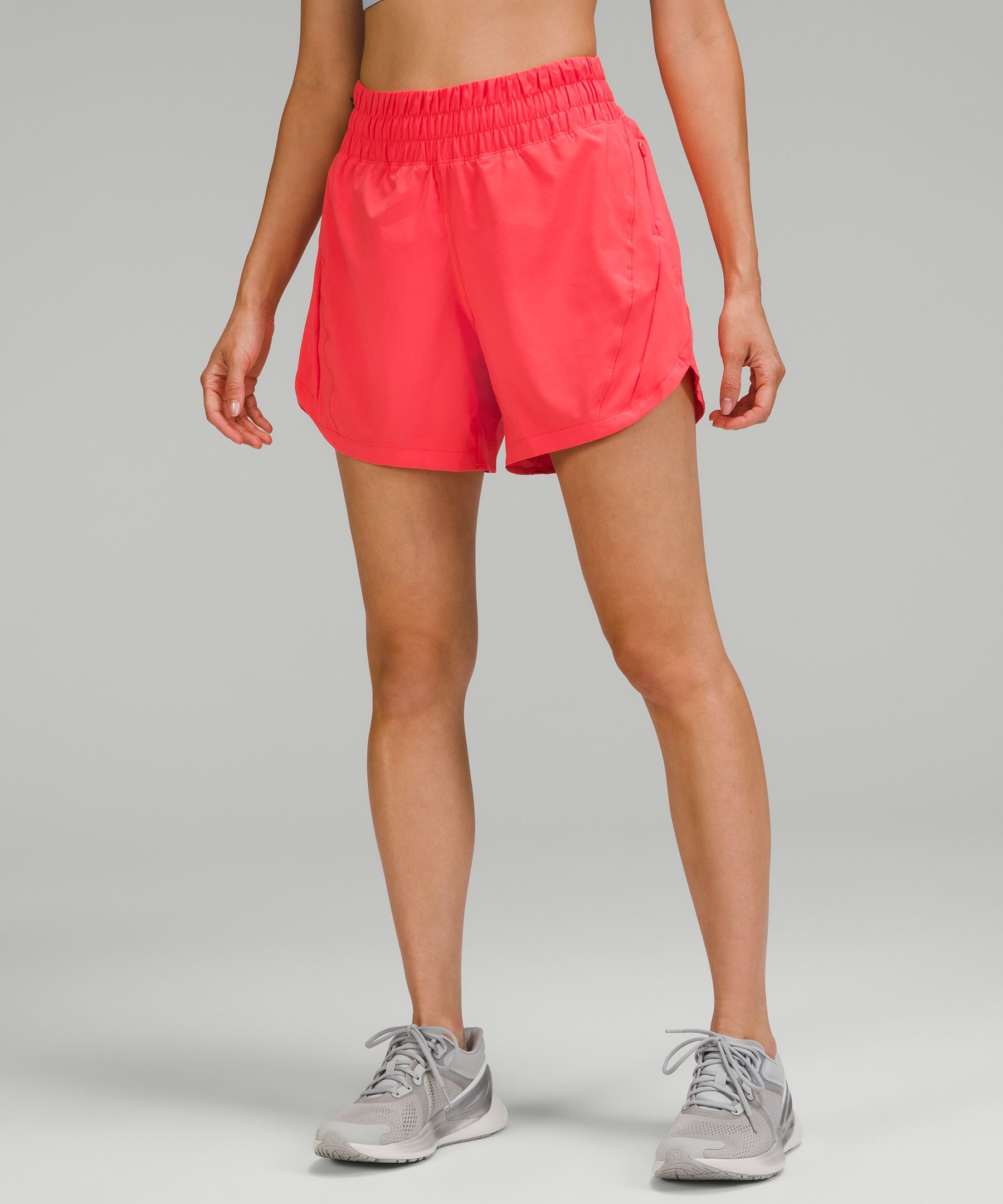Lululemon Track That High-rise Lined Shorts 5" In Pale Raspberry