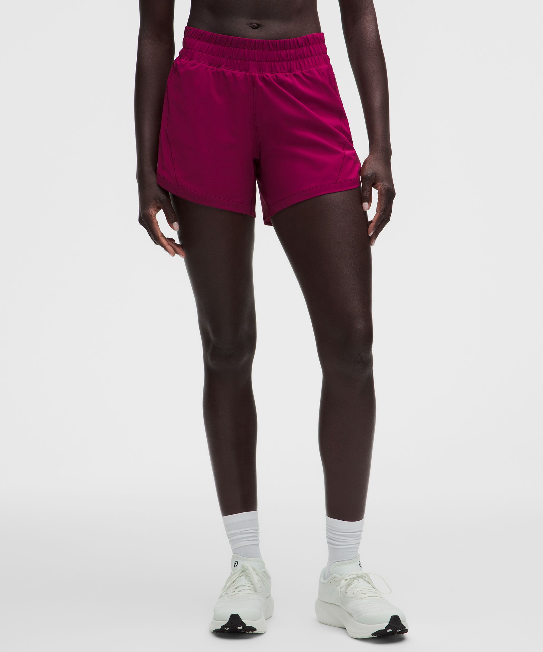 Shorts Track That de tiro alto con forro 5&rdquo;