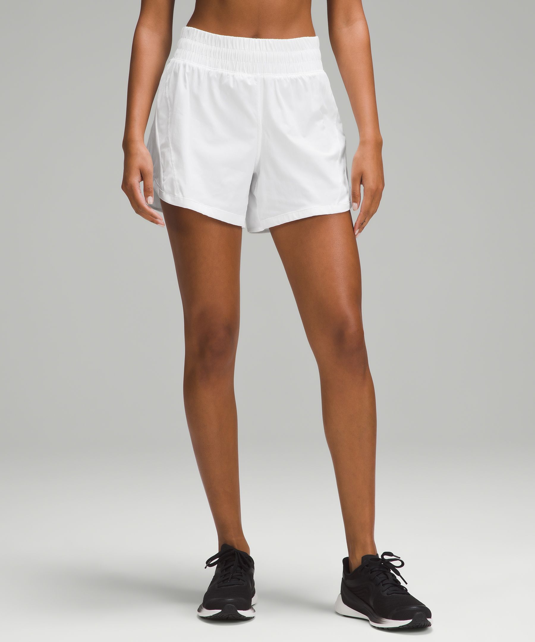 Lululemon Track That High-rise Lined Shorts 5" In White