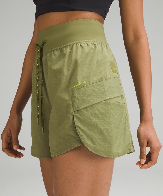 Pantalones cortos de talle alto para senderismo WovenAir™, 10 cm
