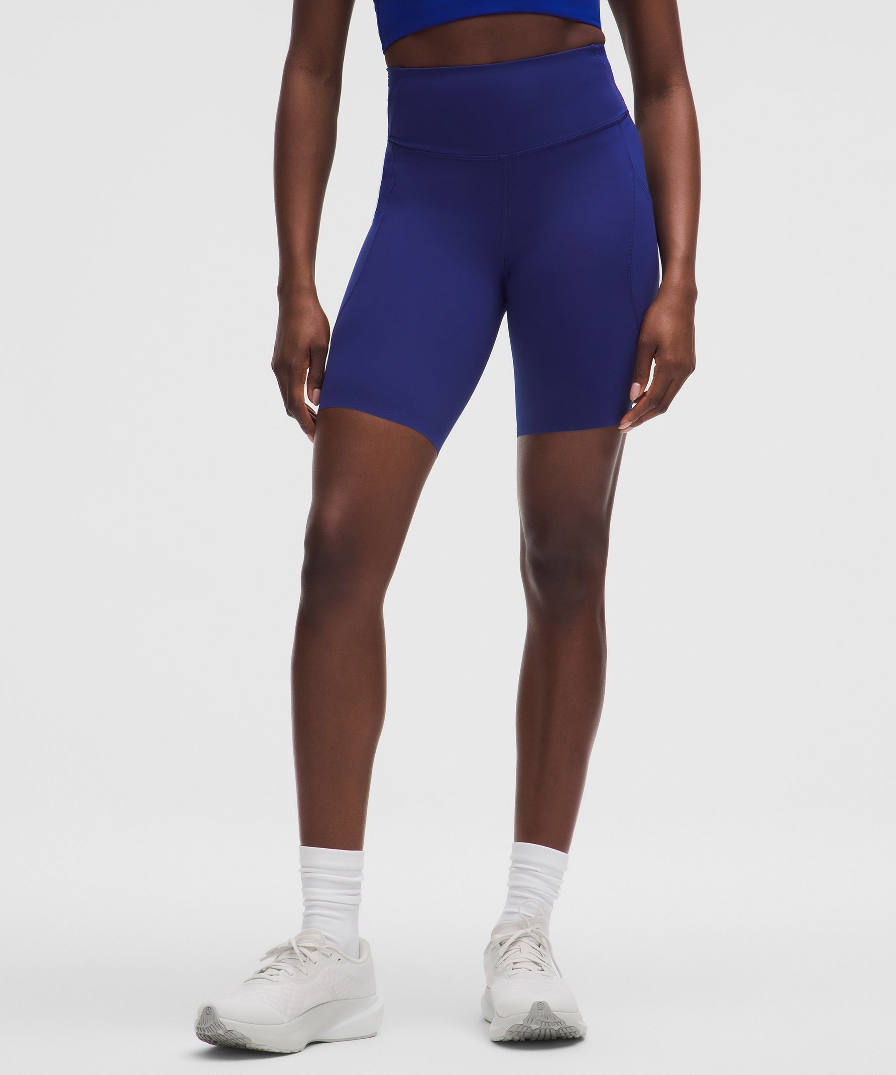 Lululemon Fast And Free High-rise Short 8" In Blue