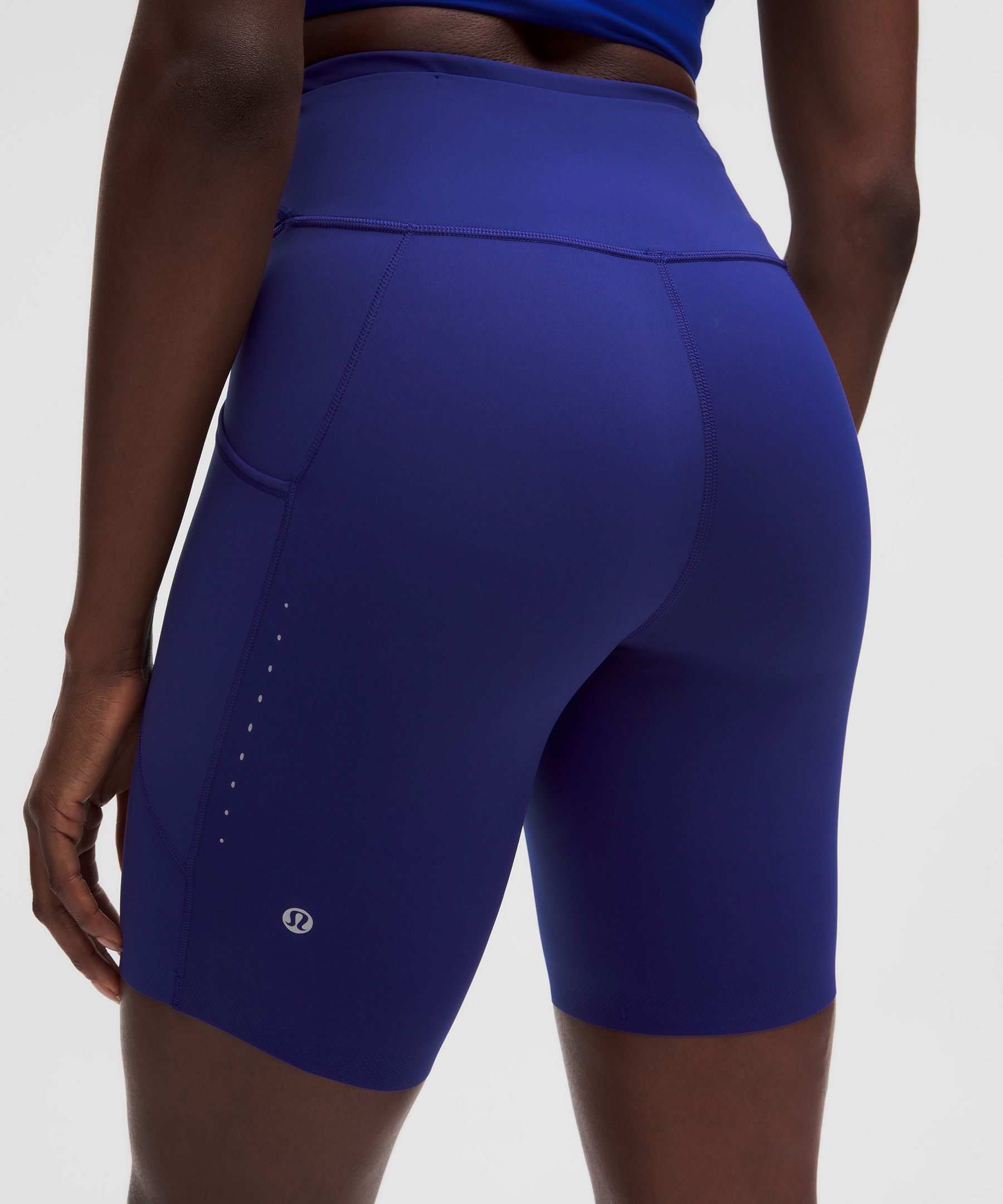 Lululemon Fast And Free High-rise Short 8" In Blue