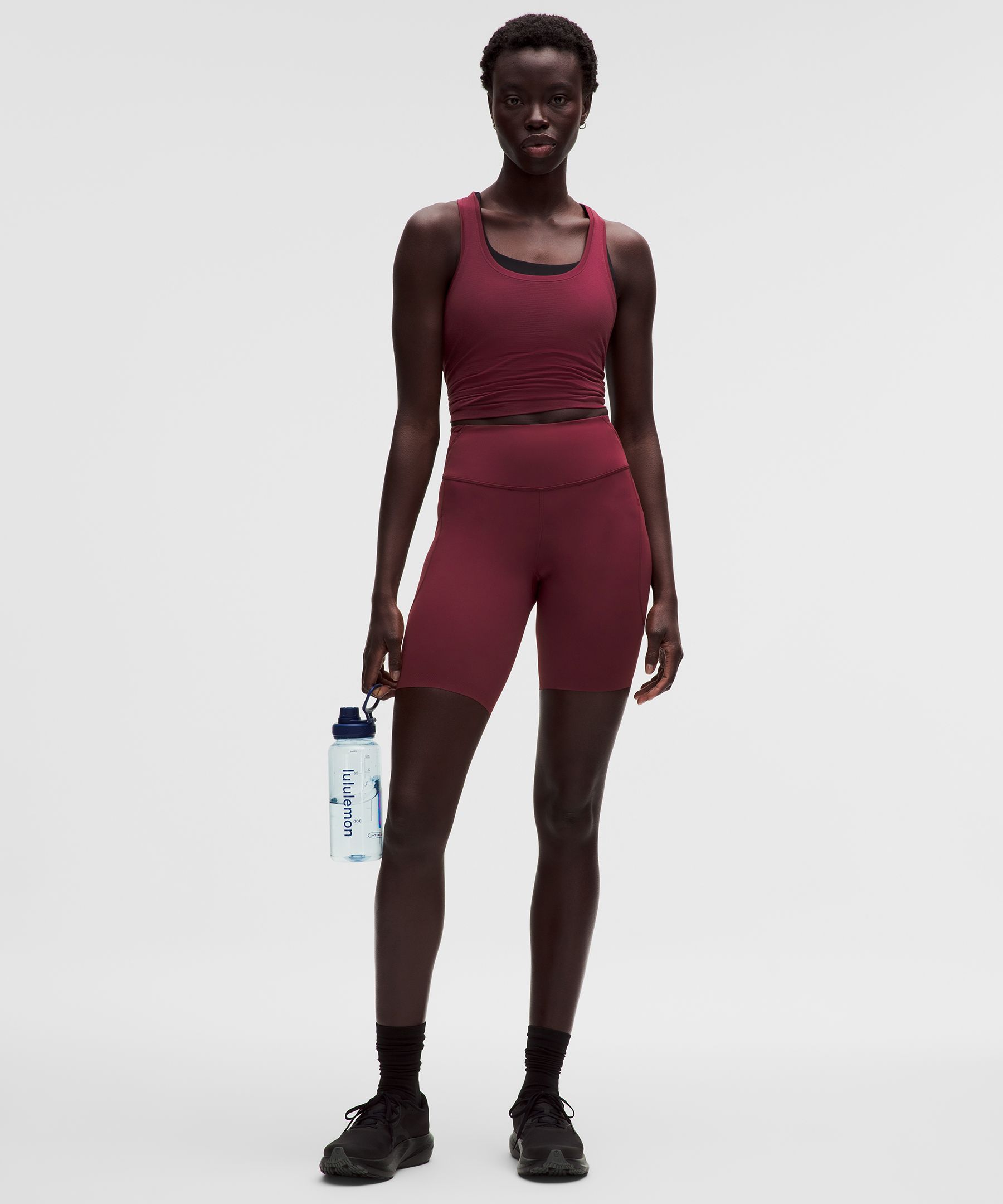 lululemon – Women’s Fast and Free High-Rise Shorts 5 Pocket – 8″ – Color Burgundy/Red – Size 10