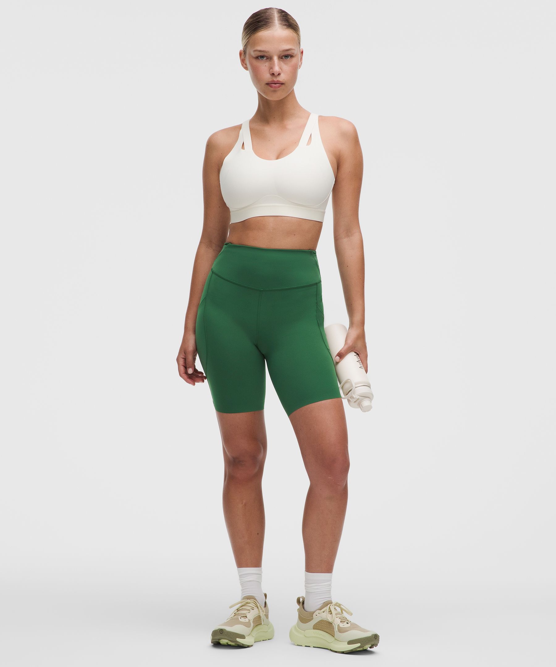 lululemon Fast & Free Shorts | Women's High-Rise Short 5 Pocket 8" | Size 14 | Green