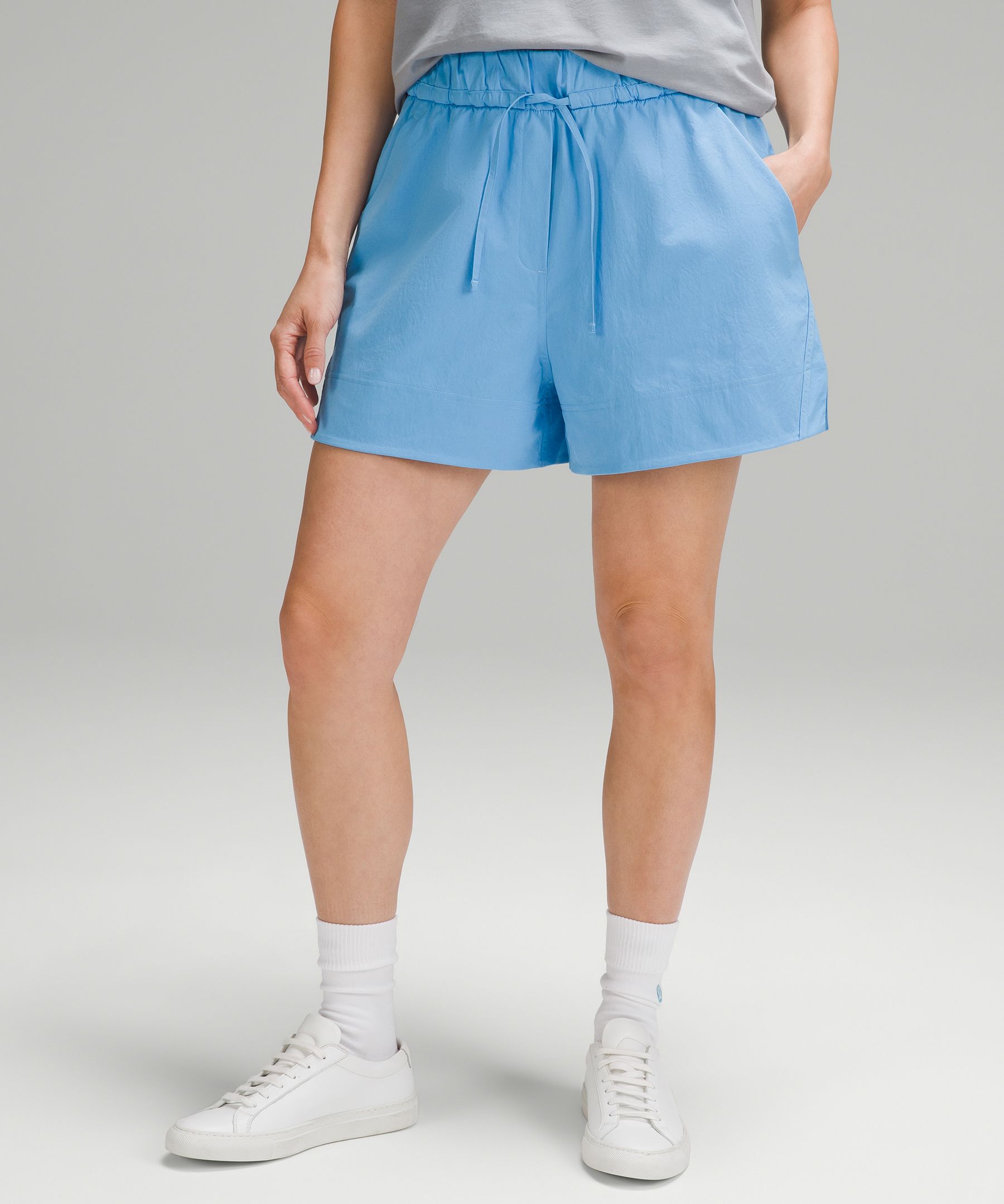 Cinchable Waist High-Rise Woven Short 3.5