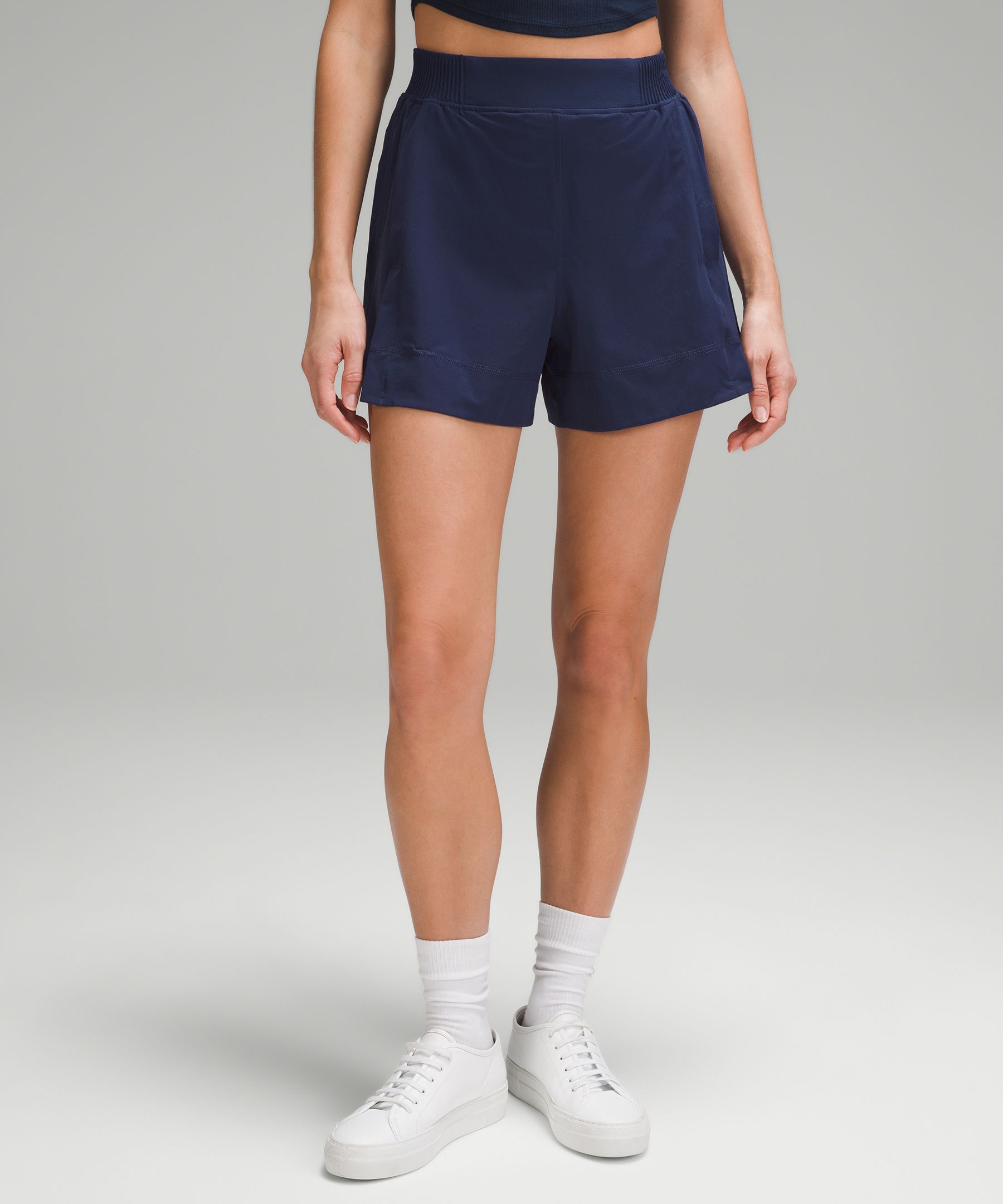 lululemon athletica Stretch Woven Relaxed-fit High-rise Shorts 4 in Blue