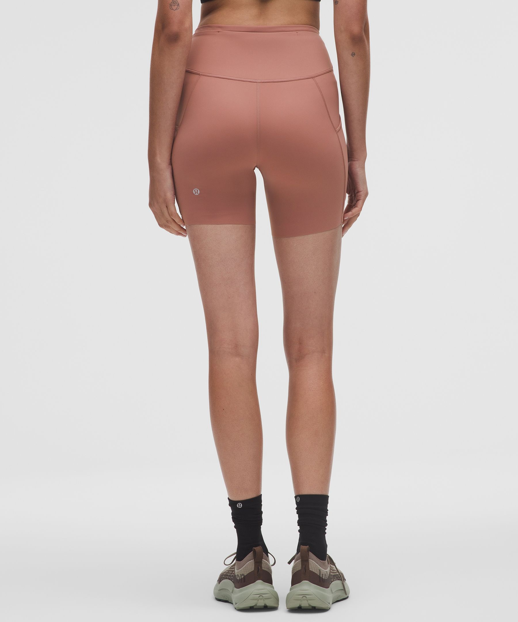 Lululemon Fast And Free High-rise Short 6" In Pink