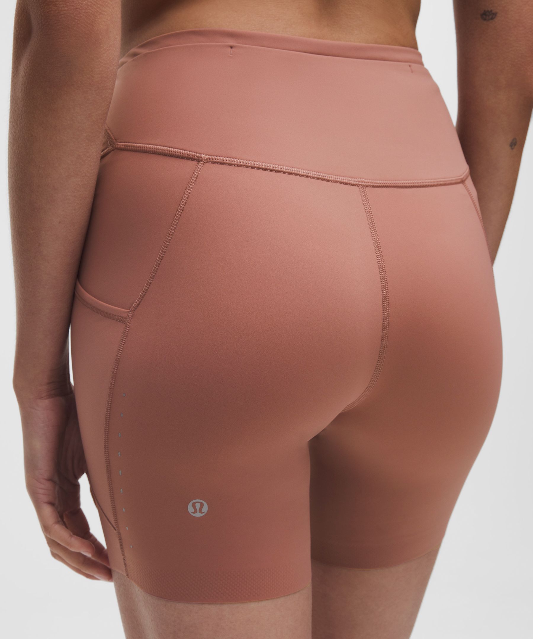 Lululemon Fast And Free High-rise Short 6" In Pink