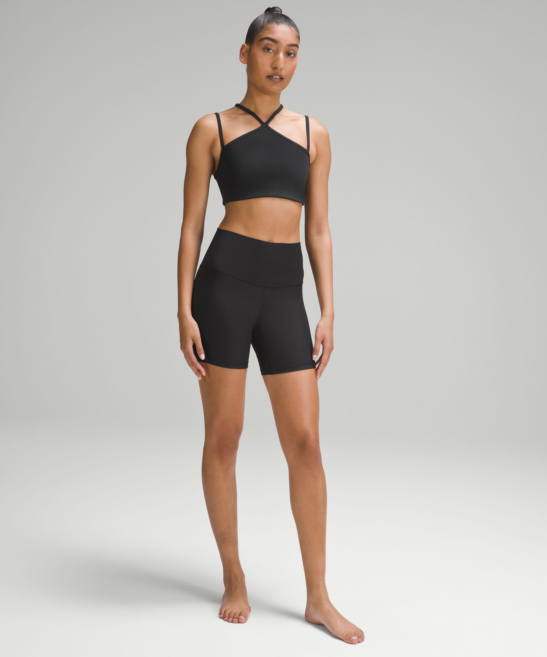 High Rise Yoga Short 6 Grid Texture Lululemon UK