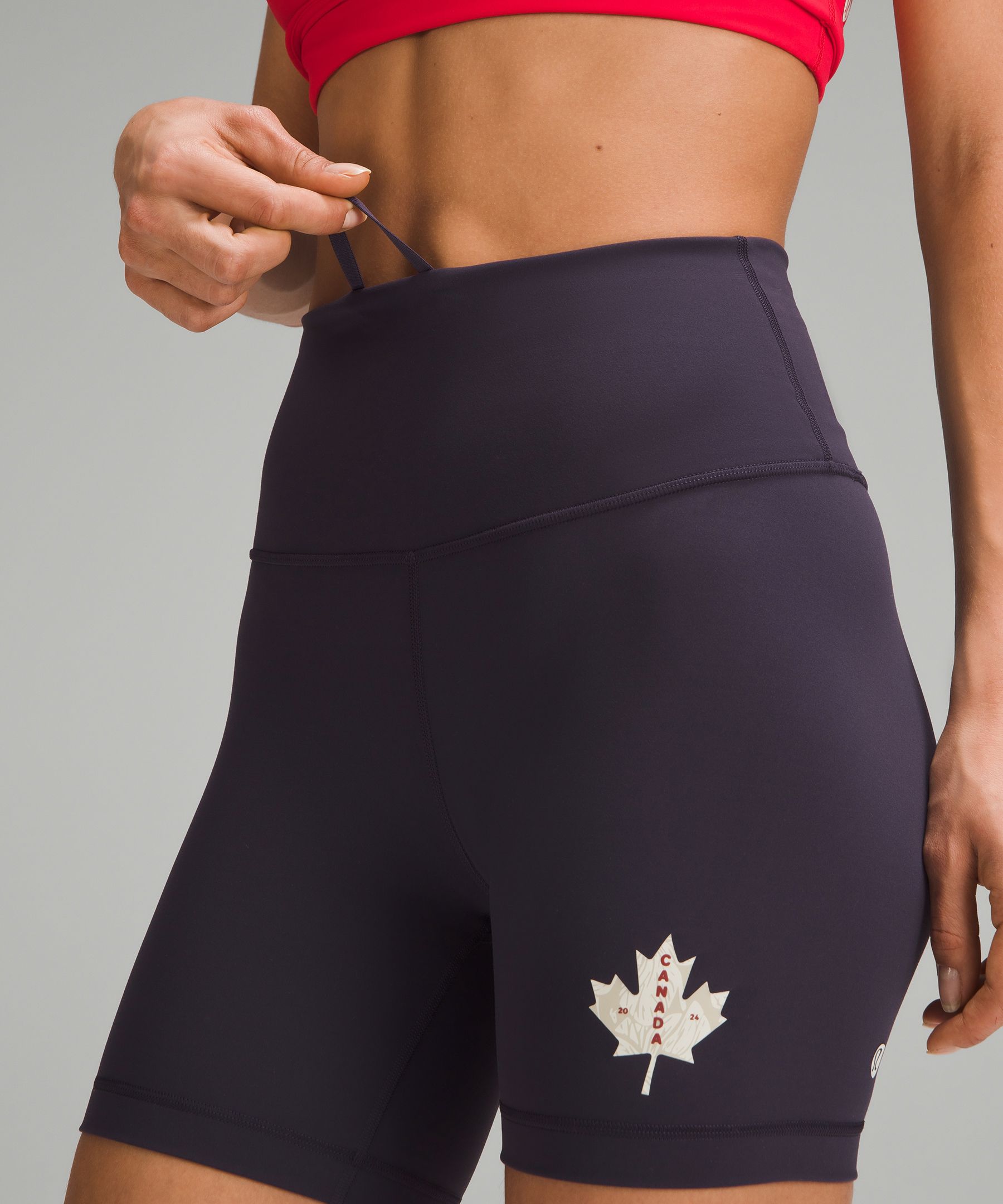 Lululemon athletica Team Canada Wunder Train High Rise Short 6 COC Logo Women s Shorts Bethesda Row