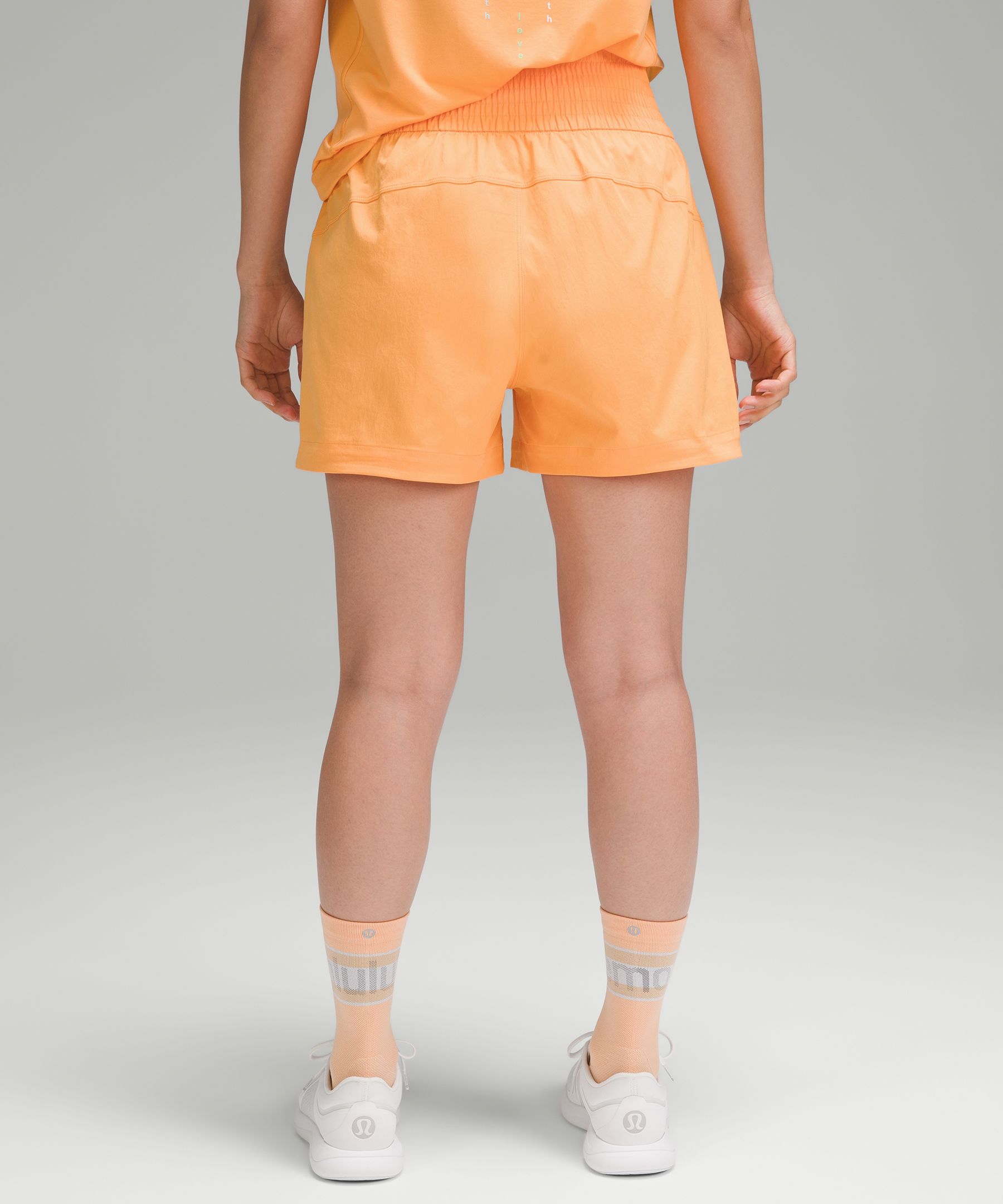 Lululemon Lightweight Relaxed-fit High-rise Shorts 3.5" In Orange