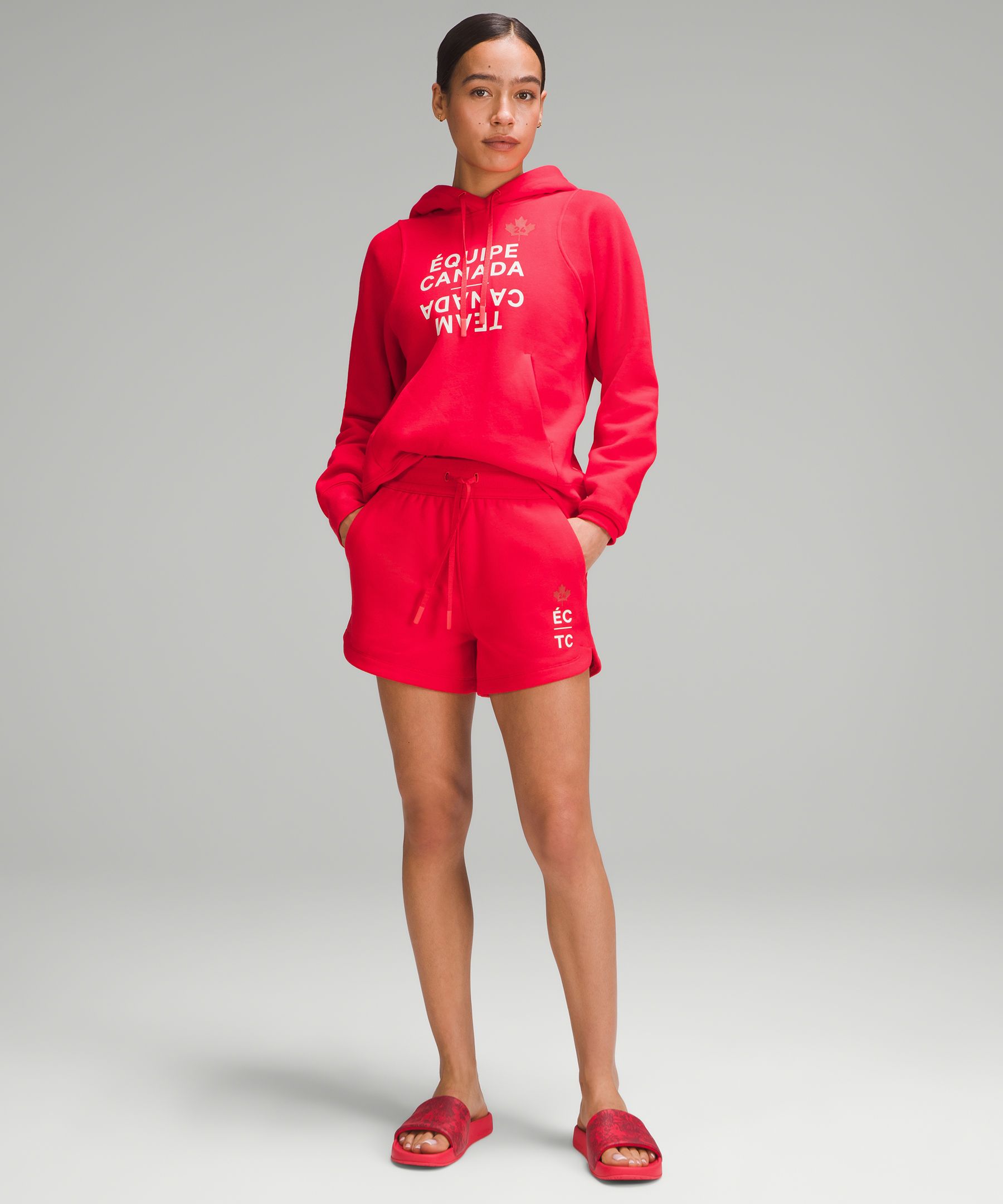 Team Canada Relaxed-Fit High-Rise Fleece Short 4" *COC Logo | Women's Shorts