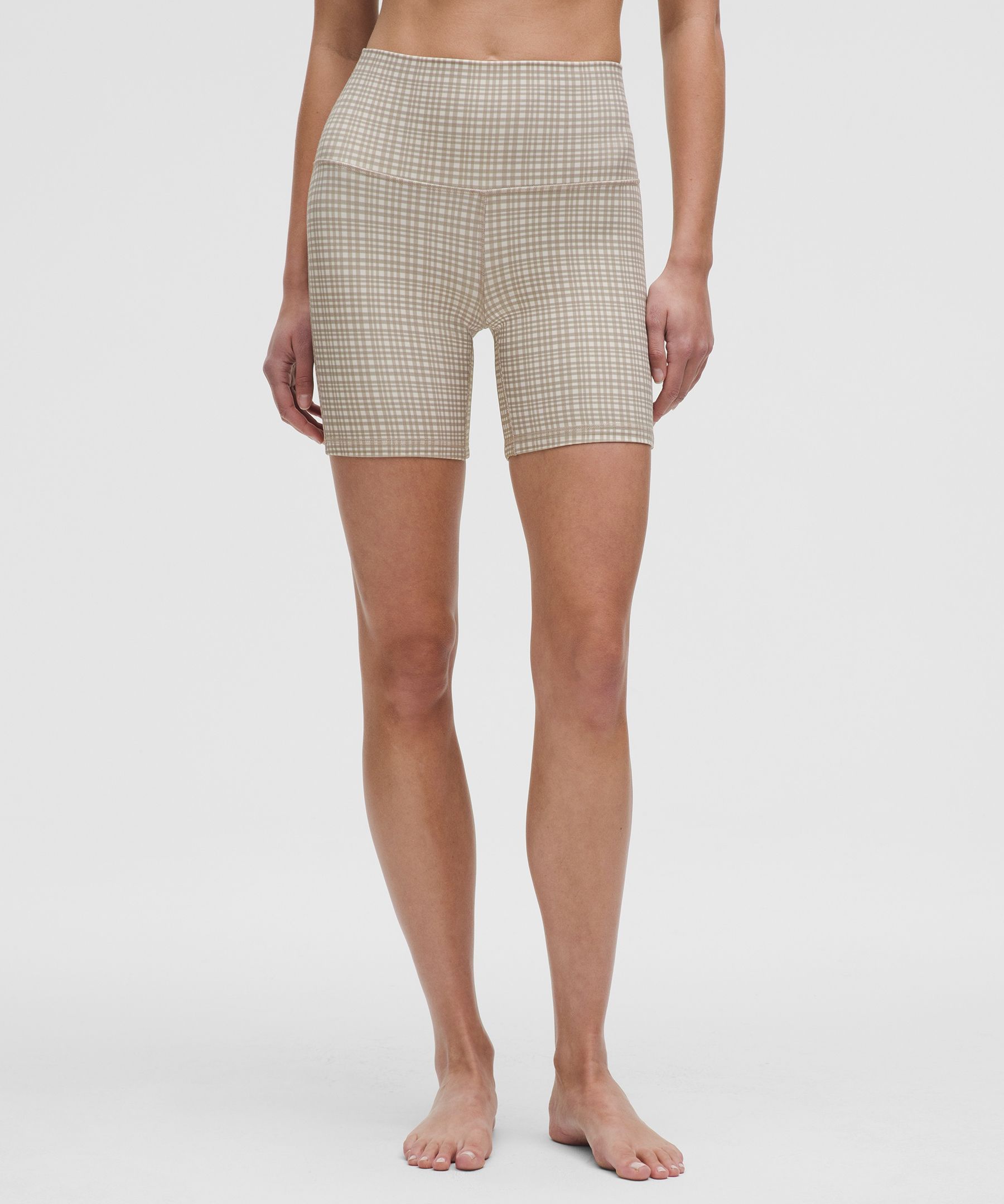 lululemon Align™ High-Rise Short 6" - Glow Grid Light Ivory