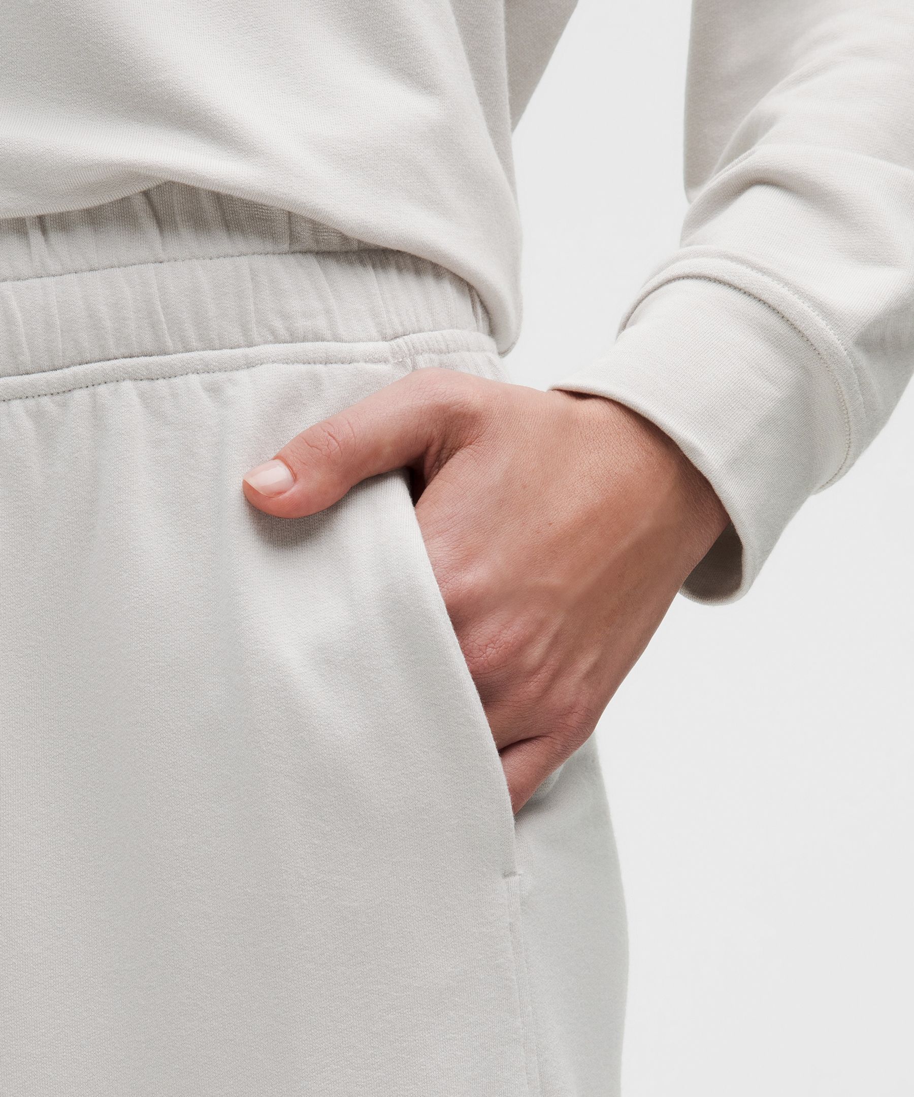 Lululemon Becalm Mid-rise Bermuda Short In White