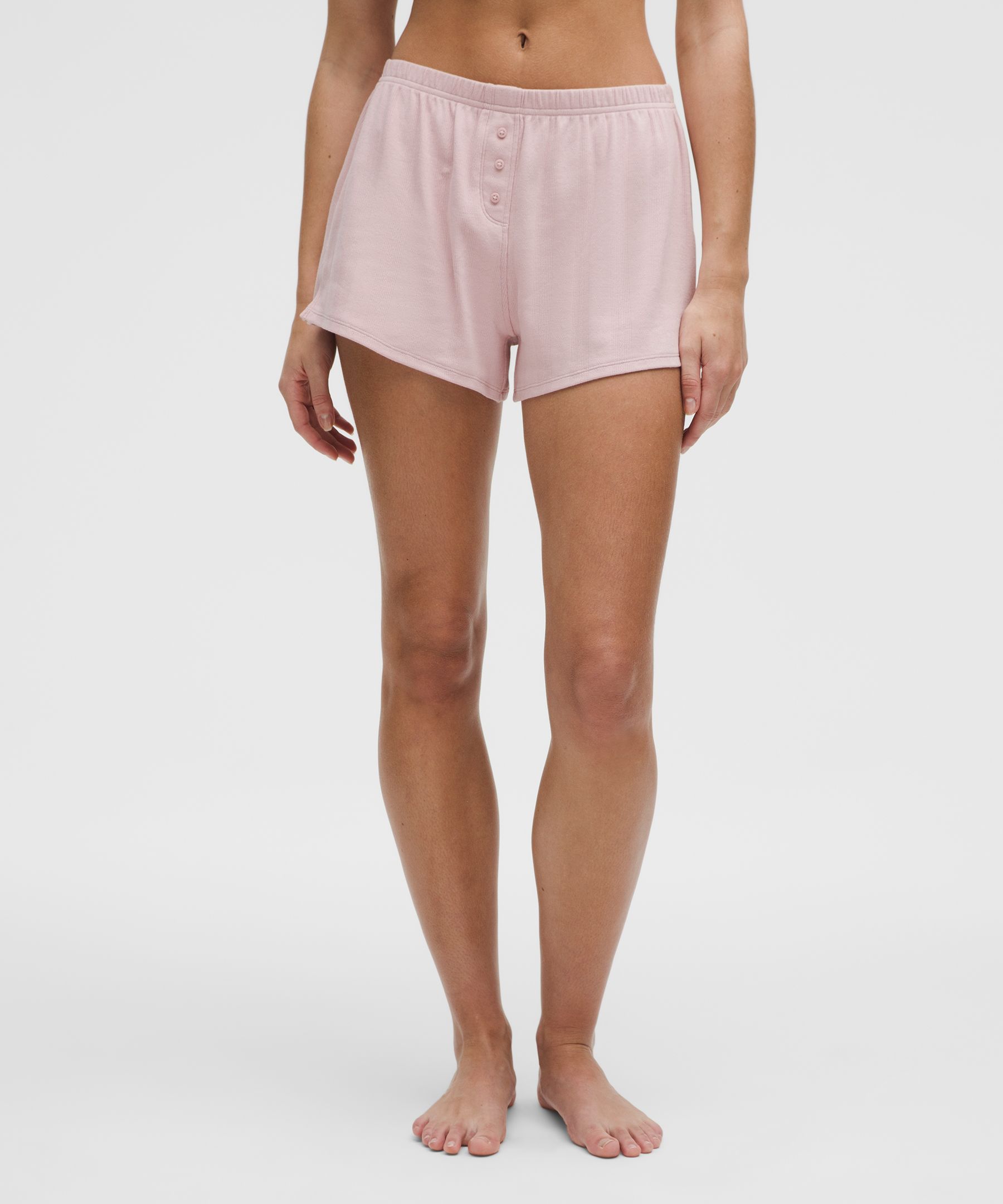 Cotton Pointelle Mid-Rise Short 3"