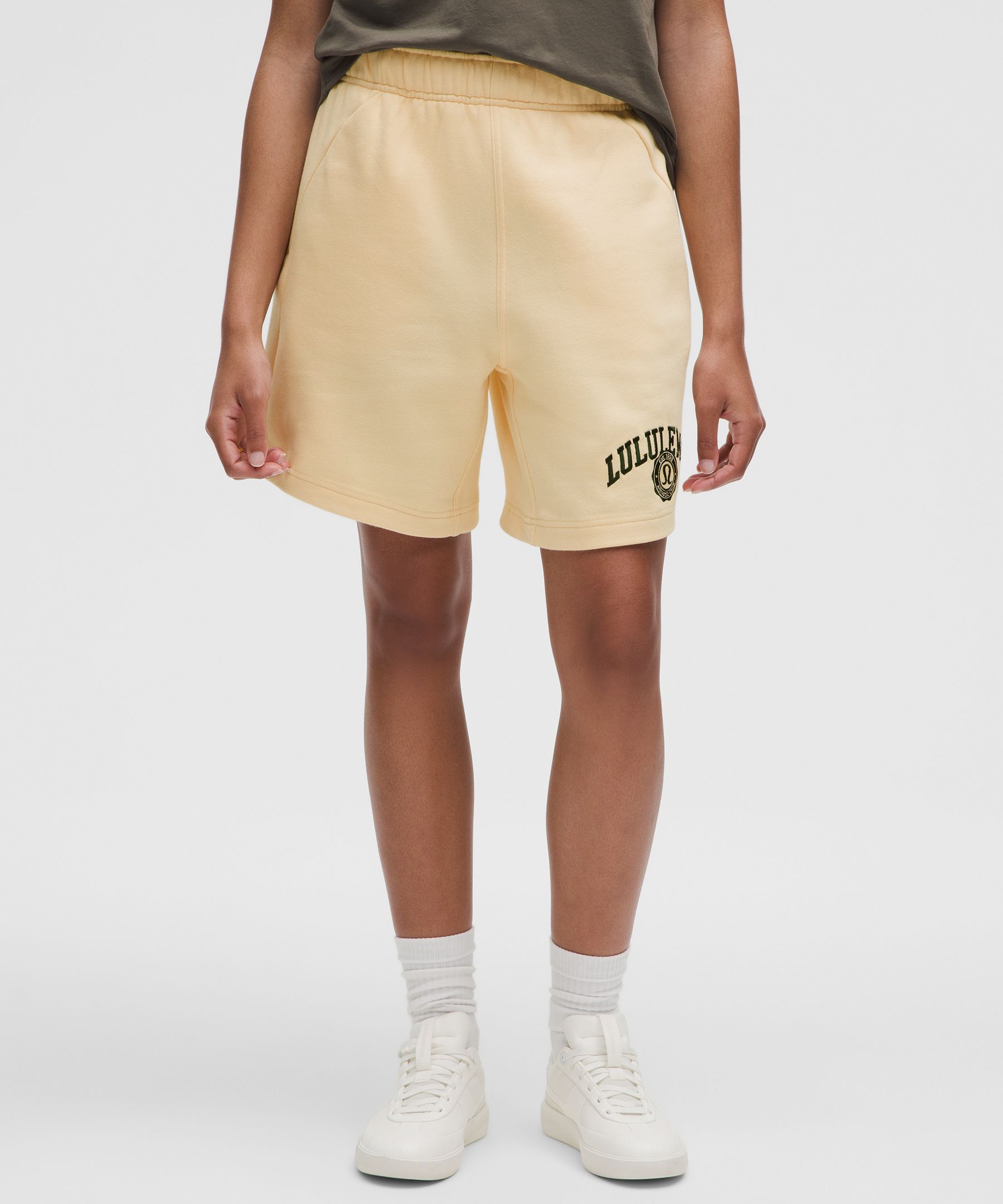 Scuba Mid-Rise Oversized Short 7" Graphic - Yellow