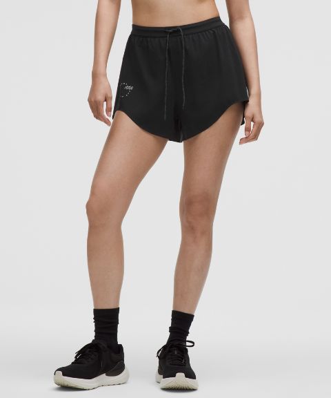 Lululemon Mile Maker Run Crew Graphic Woven High-Rise Short 3"