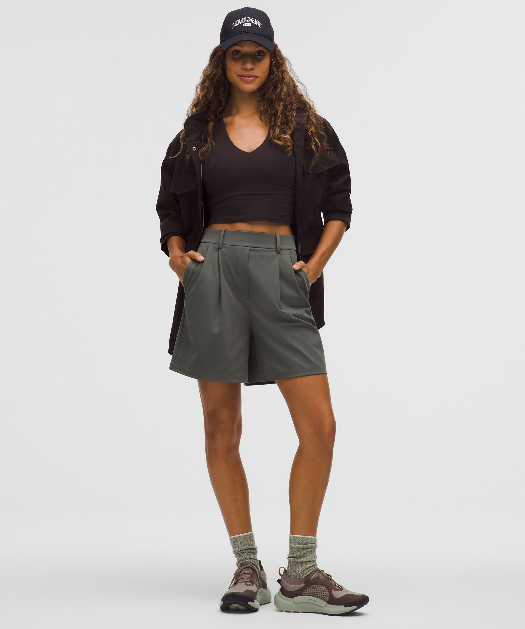 Lululemon Daydrift Pleated High-rise Short 7"