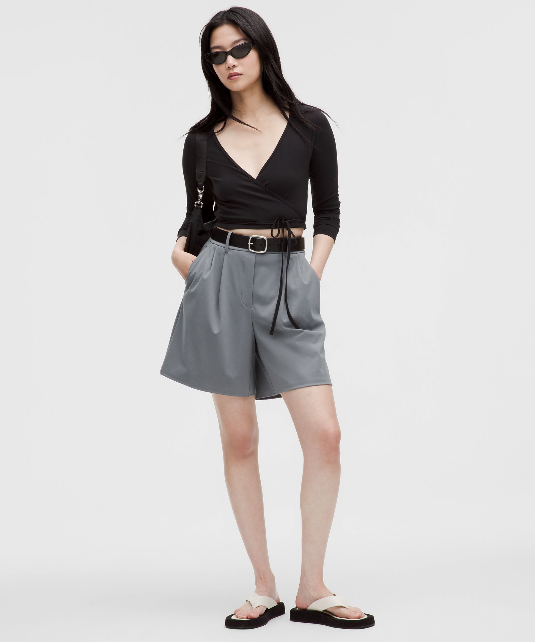 Lululemon Daydrift Pleated High-rise Short 7"