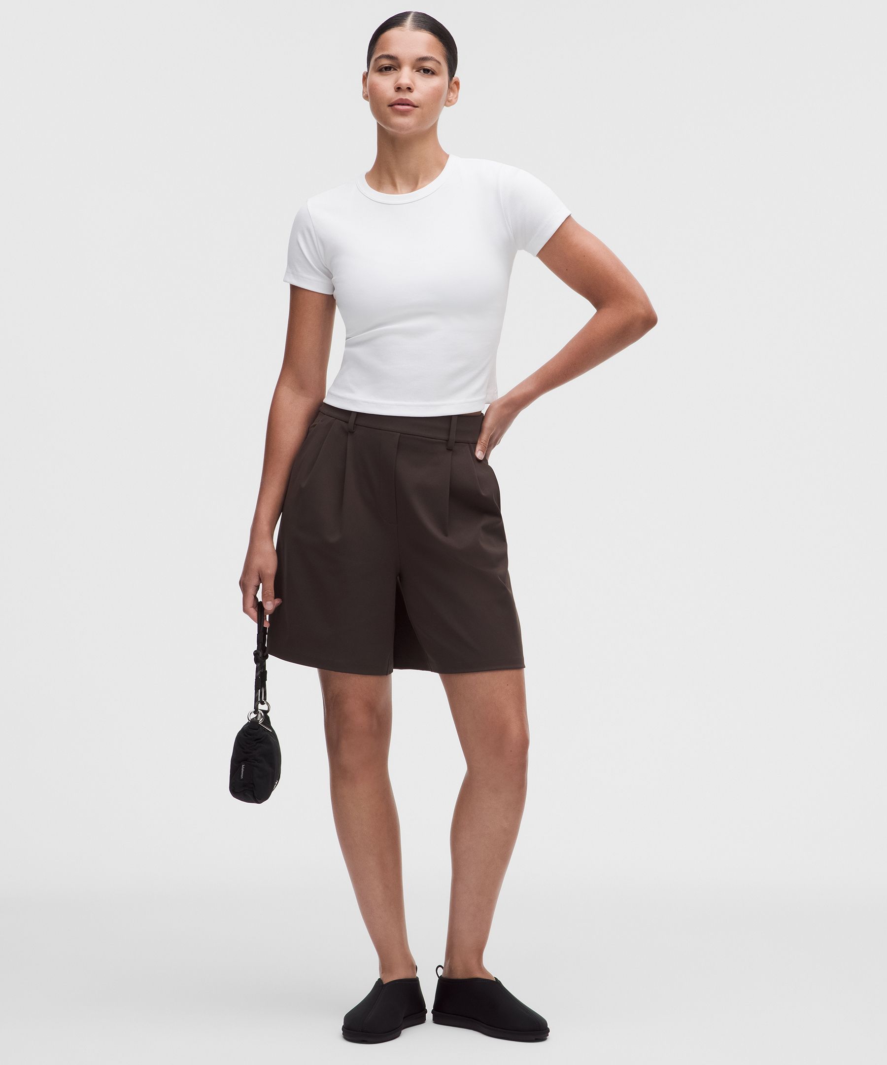 Daydrift Pleated High-Rise Short 7"