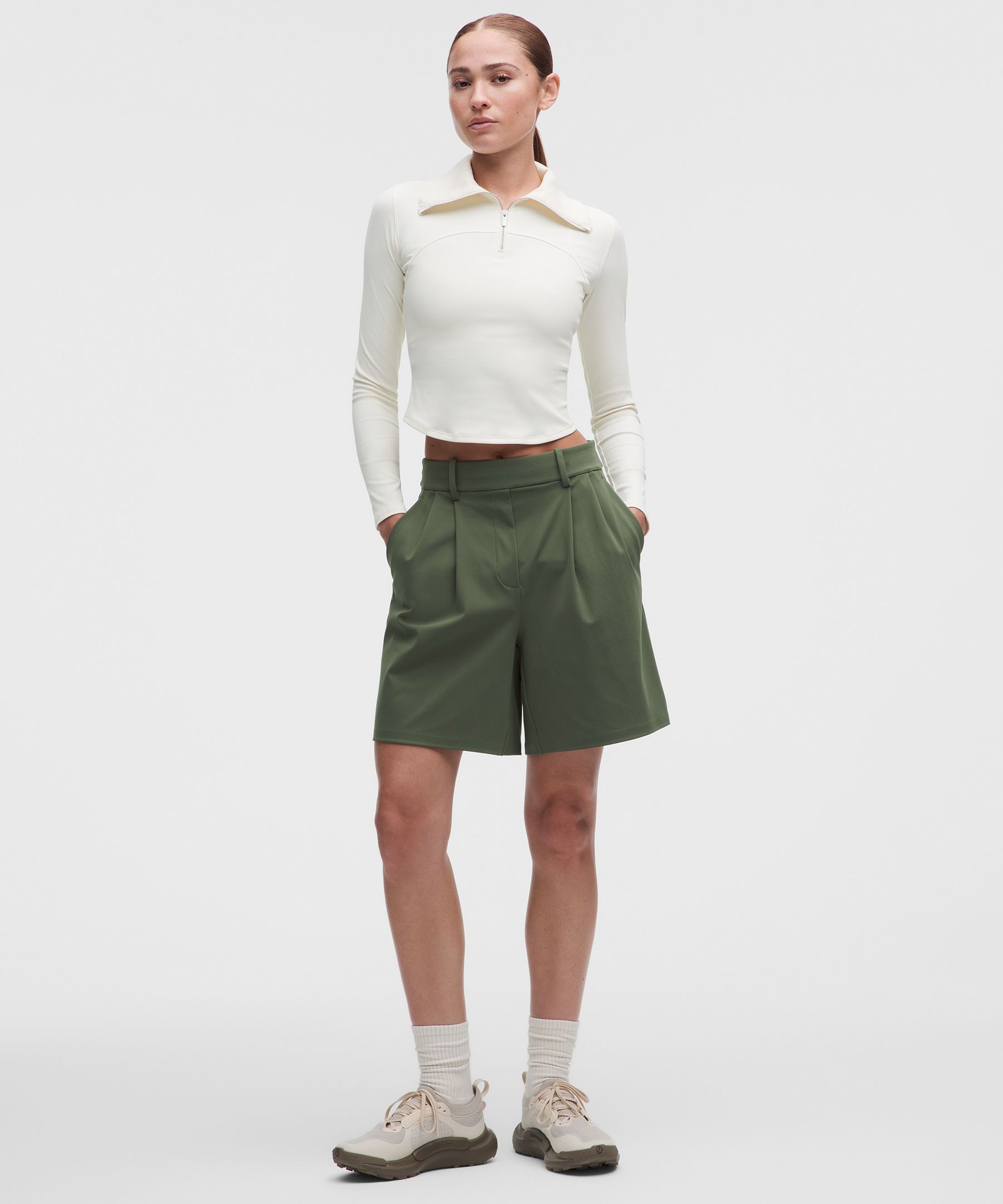 Daydrift Pleated High-Rise Short 7"