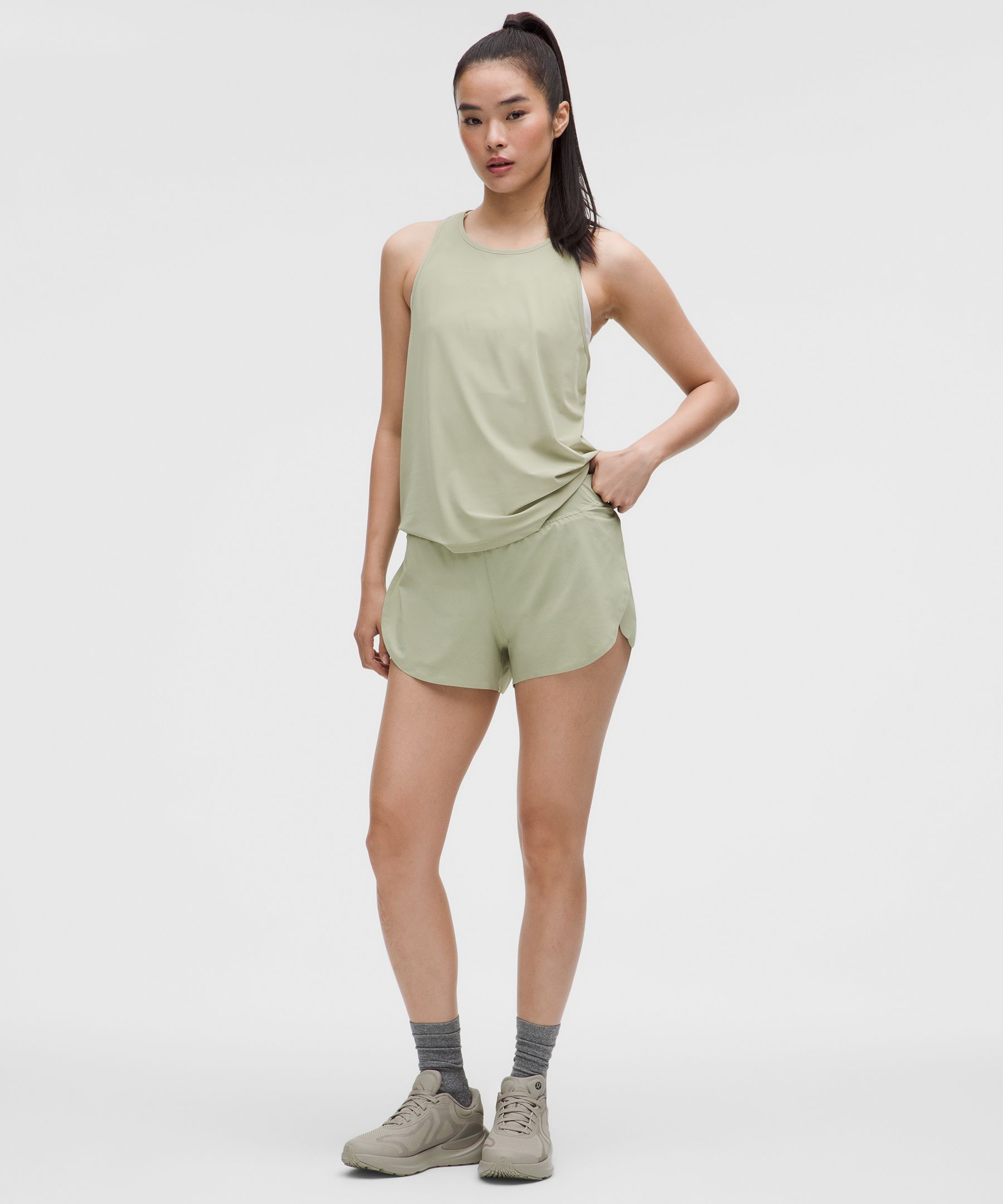 Short fendu classique taille haute Fast and Free 8 cm