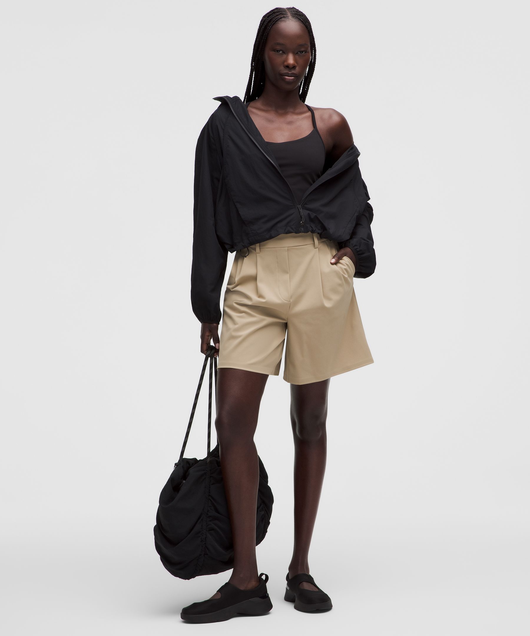 Daydrift Pleated High-Rise Short 7"