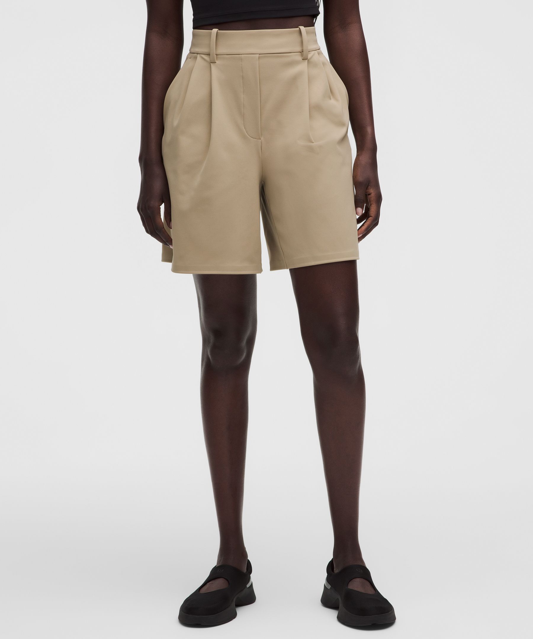 Daydrift Pleated High-Rise Short 7"