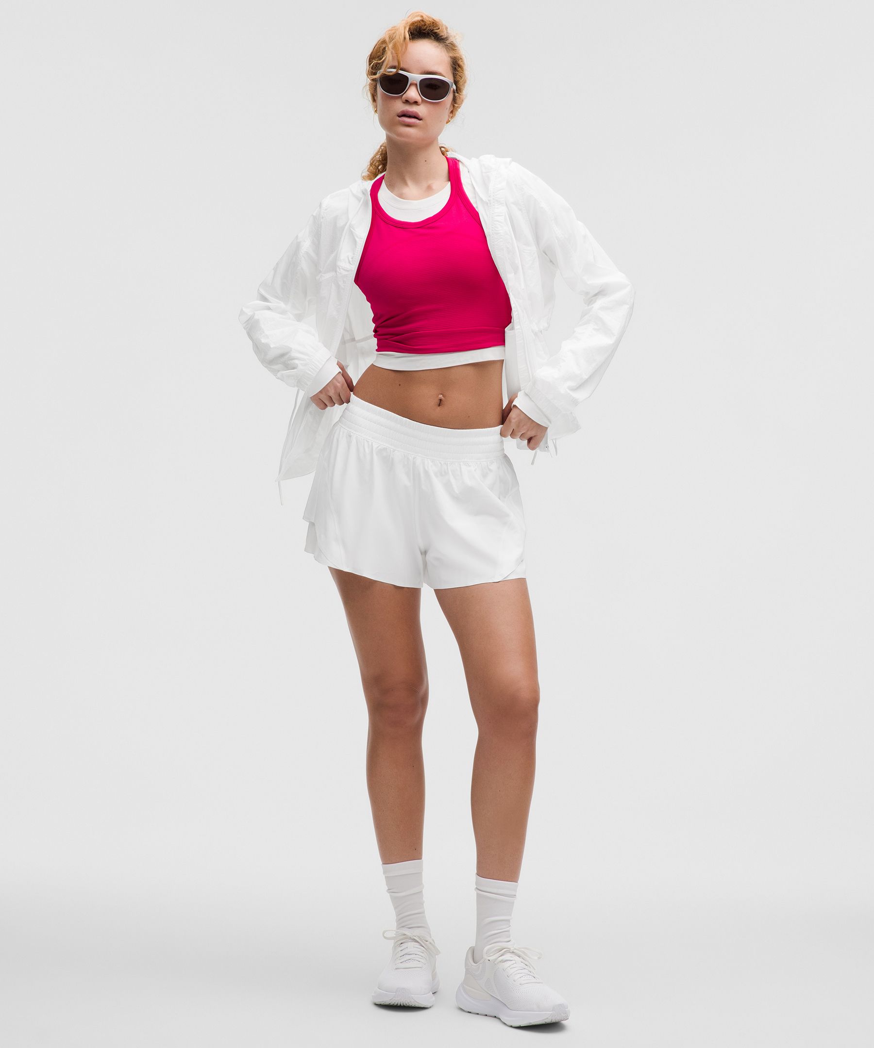 Pantalones cortos para correr de talle alto Shake It Out, 6 cm