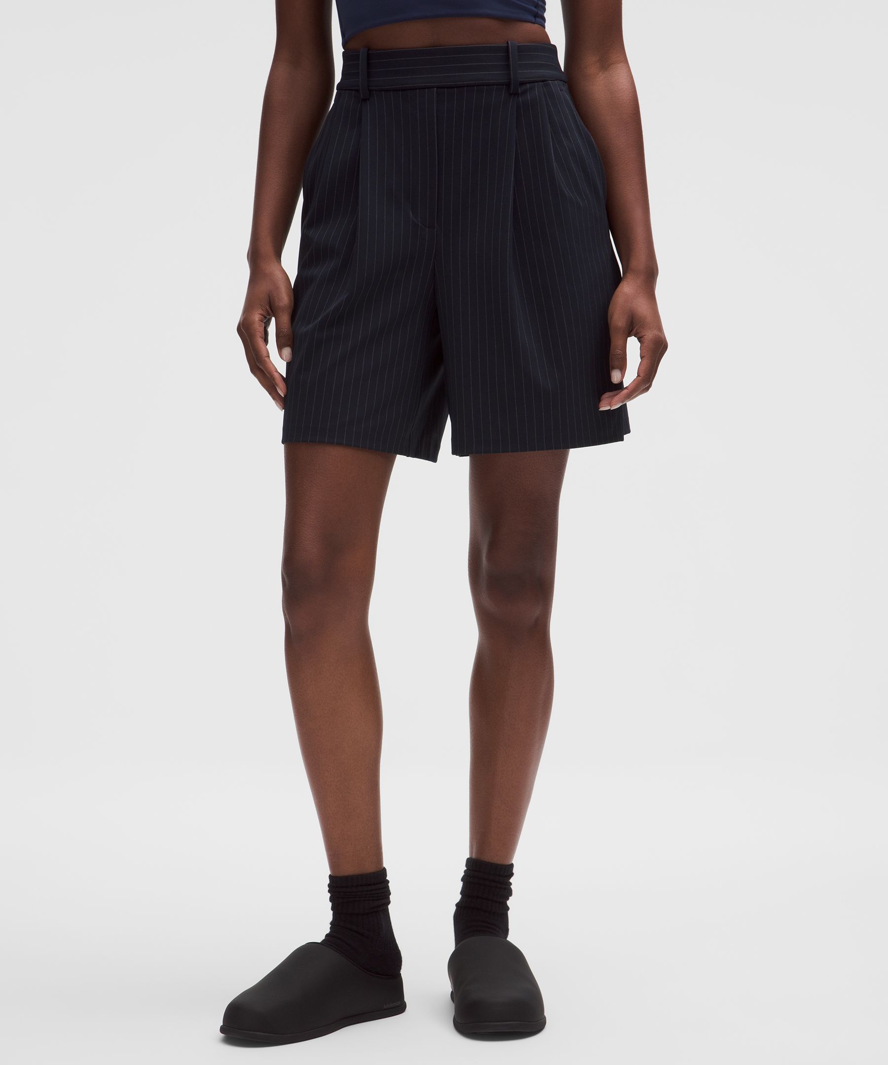 Daydrift Pleated High-Rise Short 7"