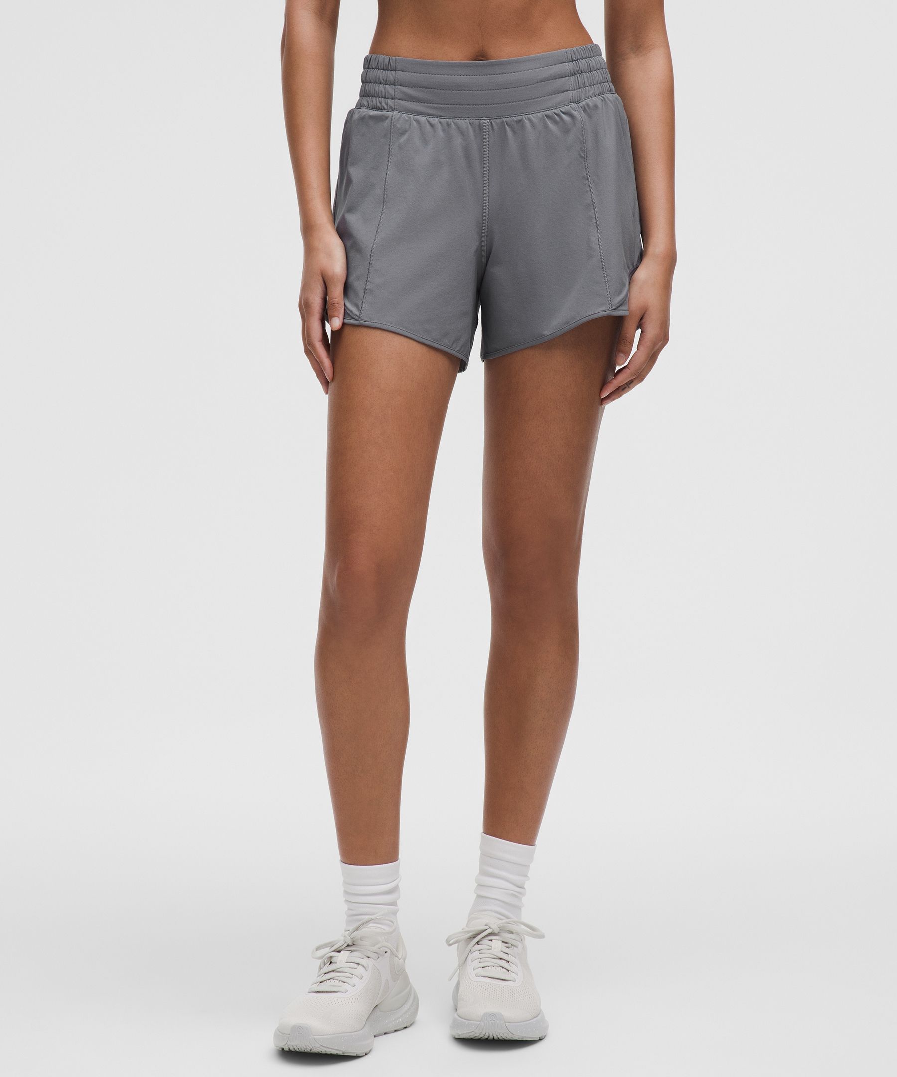 Hotty Hot High-Rise Lined Short 4" - Grey