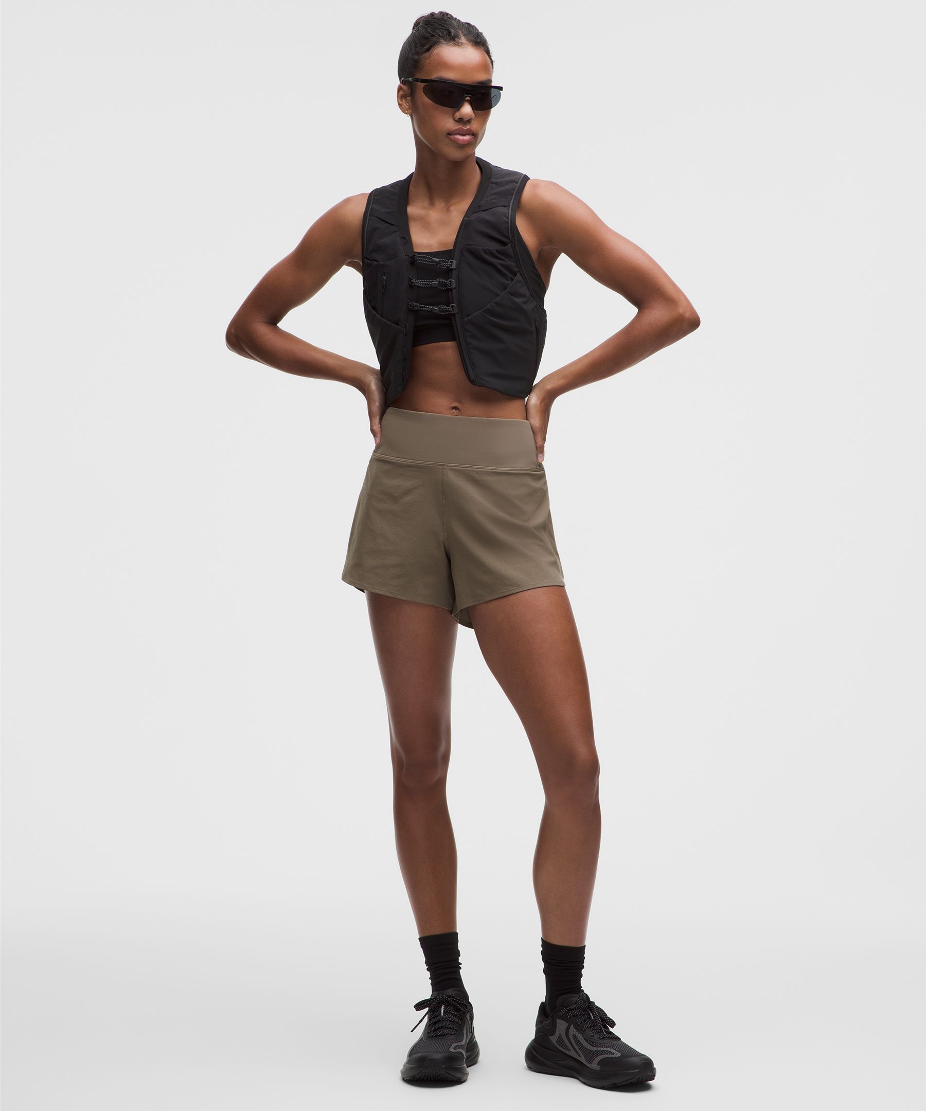 Short doublé taille haute Speed Up 10 cm