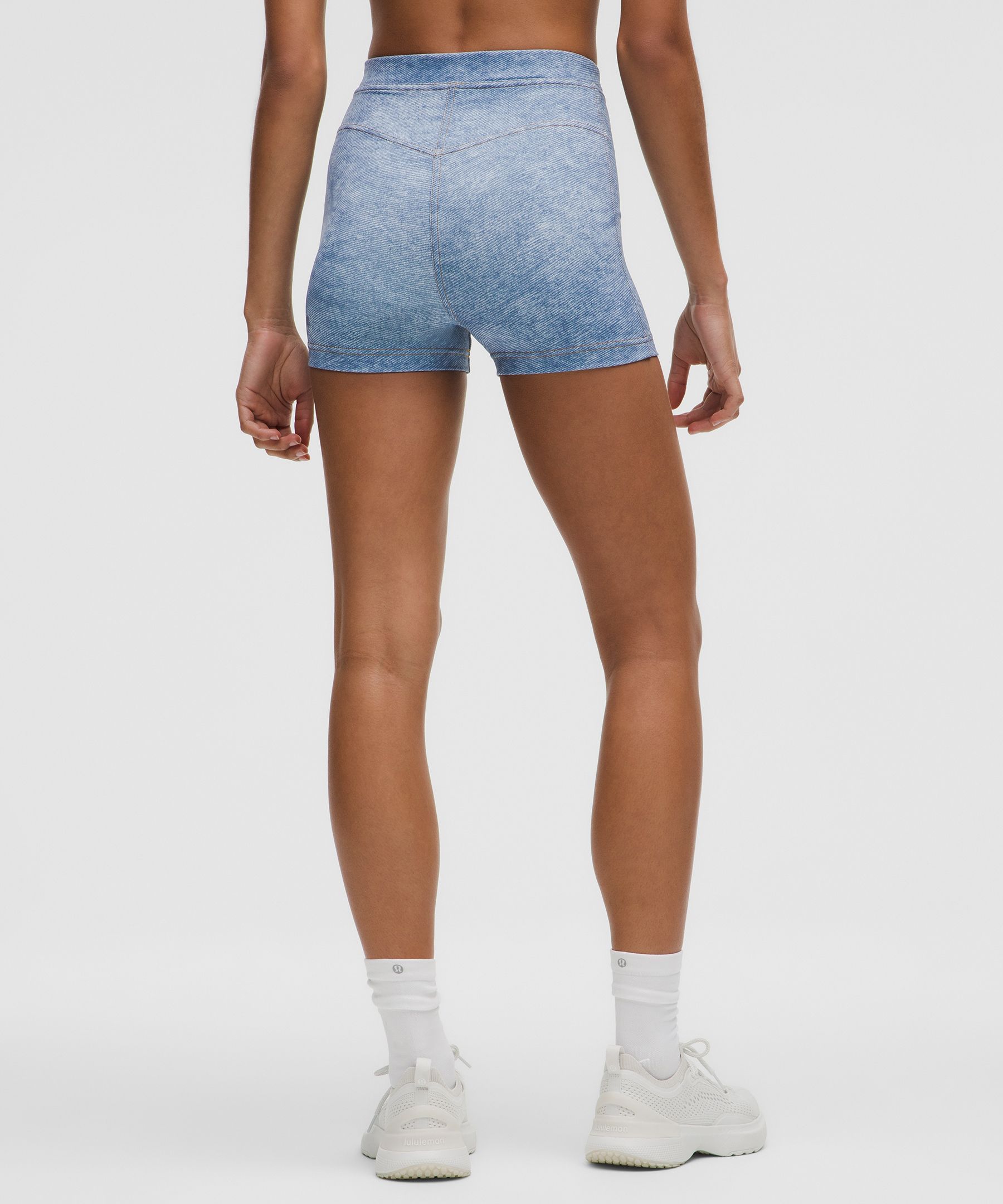 Lululemon Set Of The Month: Denim Dreams Everlux Denim-print Shorts 3"
