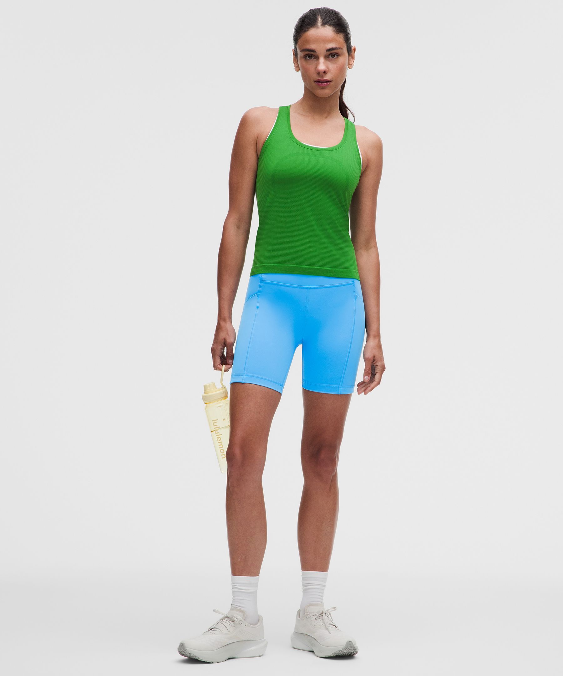 Leggings cortos Swift Speed de talle alto, 15&nbsp;cm